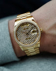 Rolex - Rolex Yellow Gold Day-Date Rare Diamond & Sapphire Dial Watch Ref. 118348 (New Arrival) - The Keystone Watches