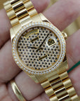 Rolex - Rolex Yellow Gold Day-Date Rare Diamond & Sapphire Dial Watch Ref. 118348 (New Arrival) - The Keystone Watches