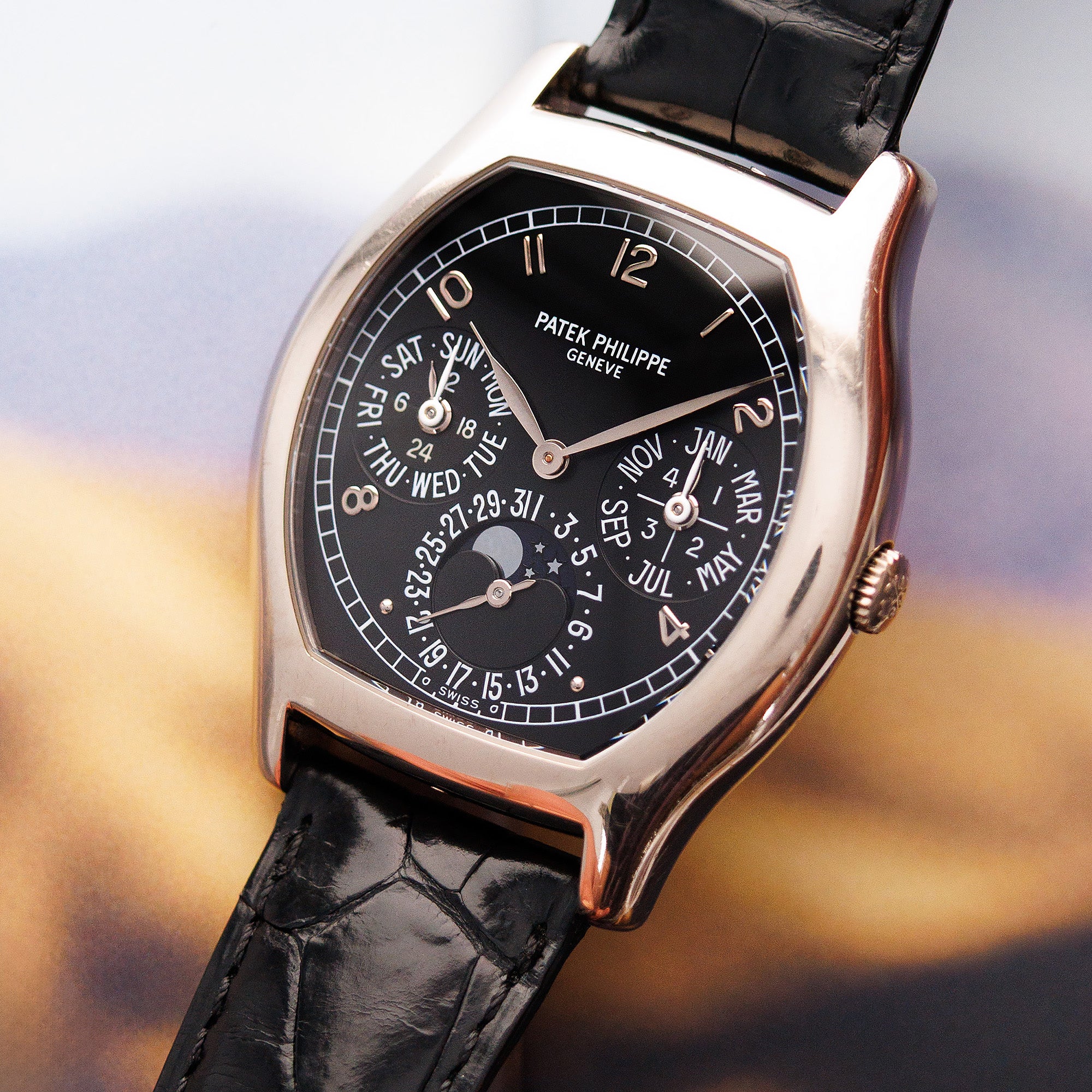 Patek Philippe White Gold Perpetual Calendar Watch Ref. 5040