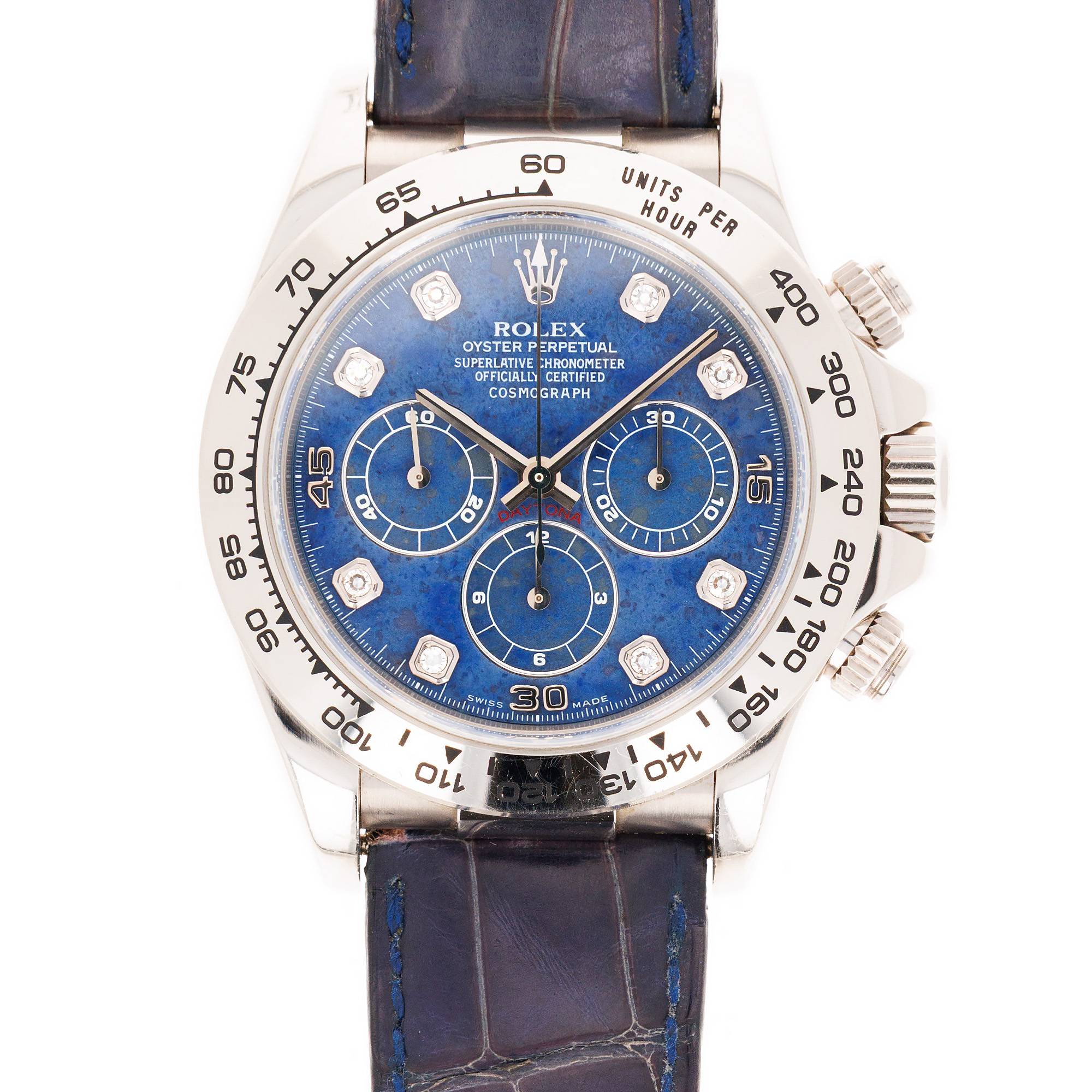 Rolex - Rolex White Gold Daytona Ref. 16519 with Sodalite Dial - The Keystone Watches