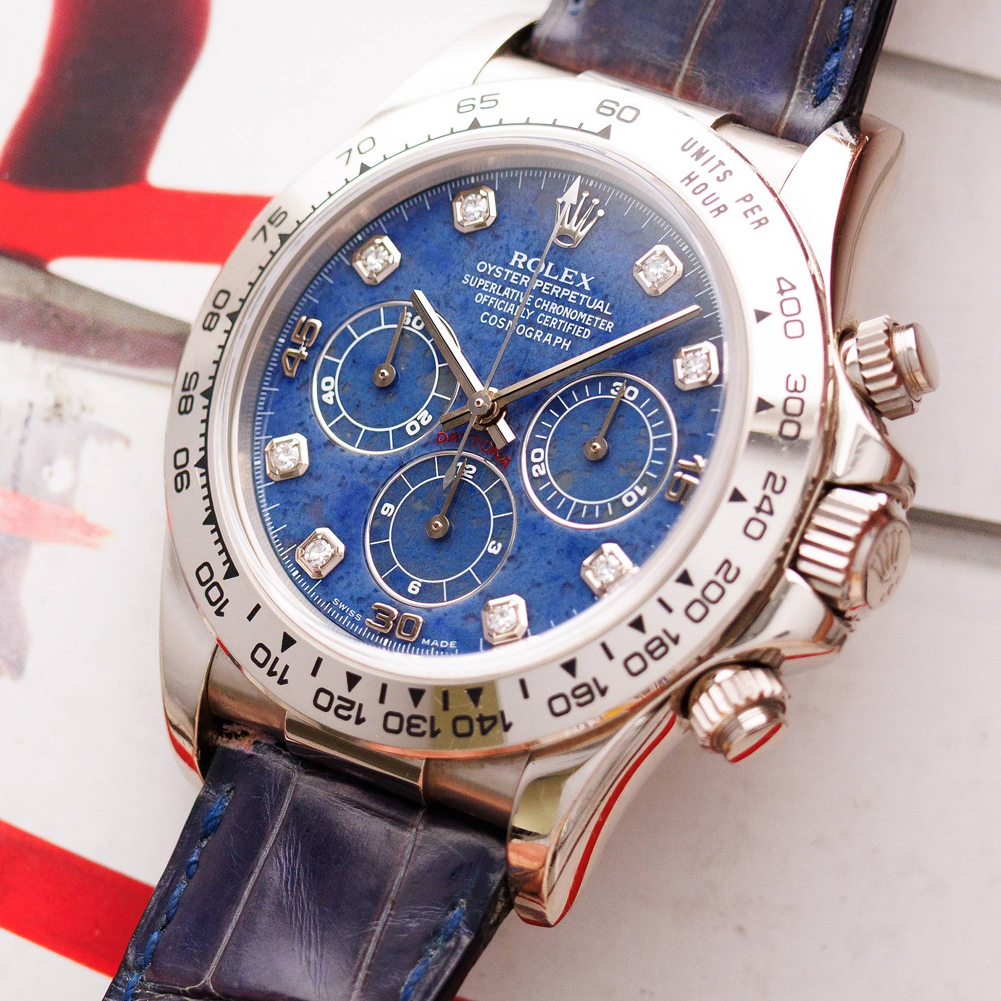 Rolex - Rolex White Gold Daytona Ref. 16519 with Sodalite Dial - The Keystone Watches