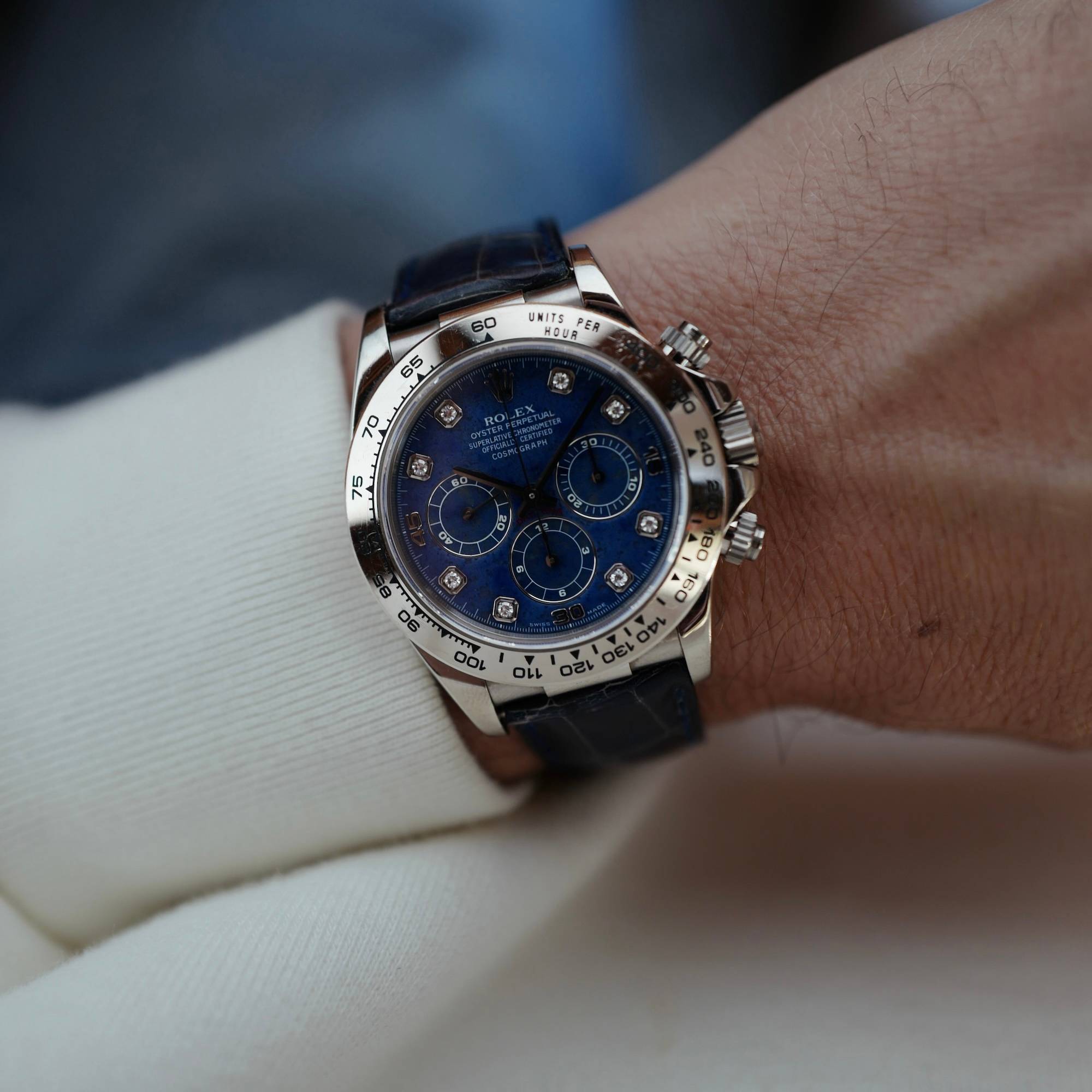 Rolex - Rolex White Gold Daytona Ref. 16519 with Sodalite Dial - The Keystone Watches