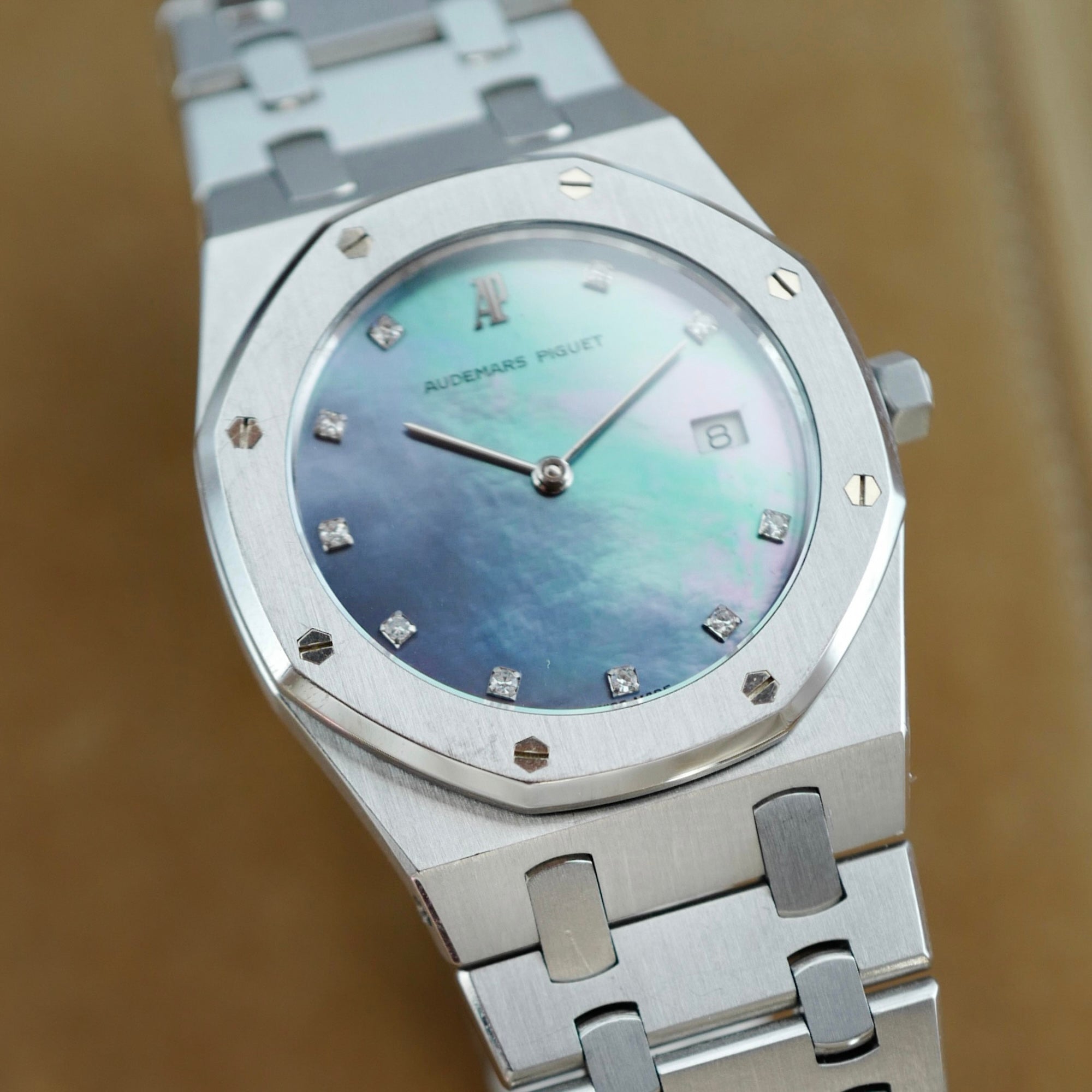 Audemars Piguet Platinum Royal Oak Watch Ref. 56175 with Mother of Pearl Dial (New Arrival)