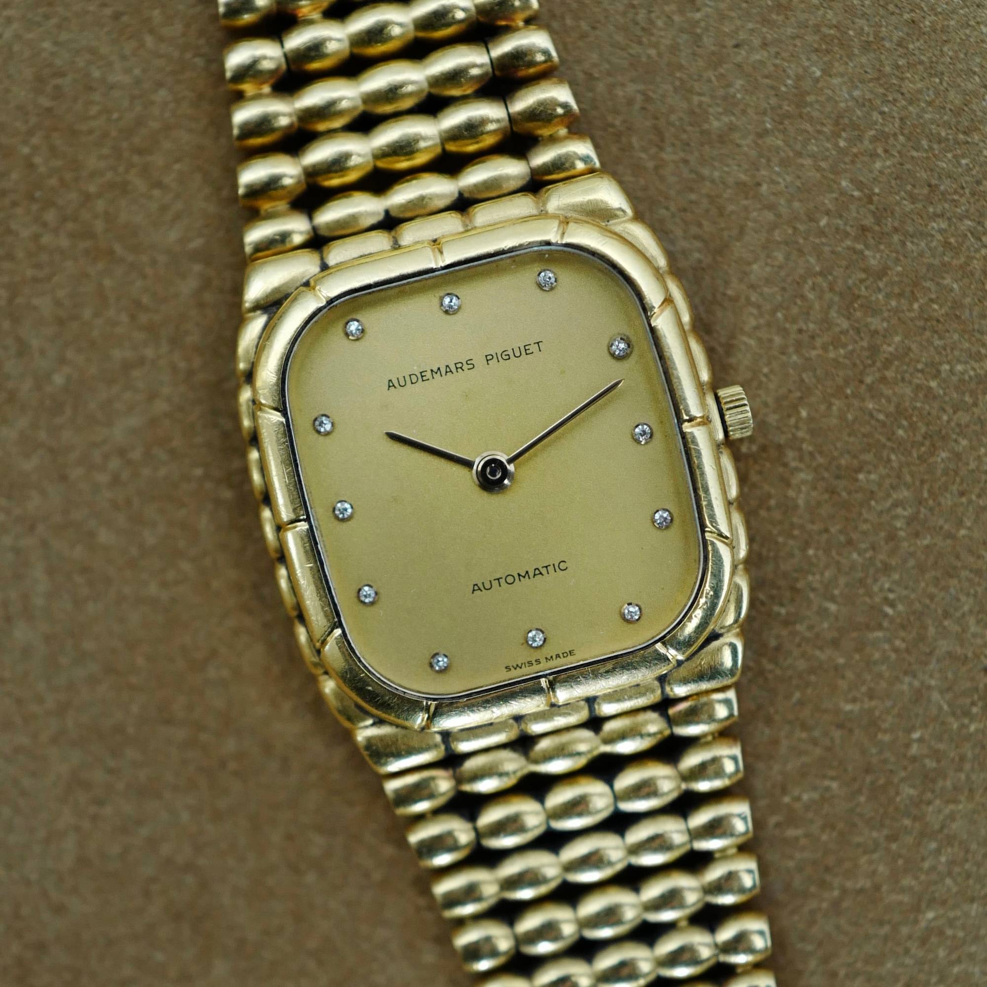 Audemars Piguet - Audemars Piguet Yellow Gold Automatic Bamboo Bullet Bracelet Watch - The Keystone Watches