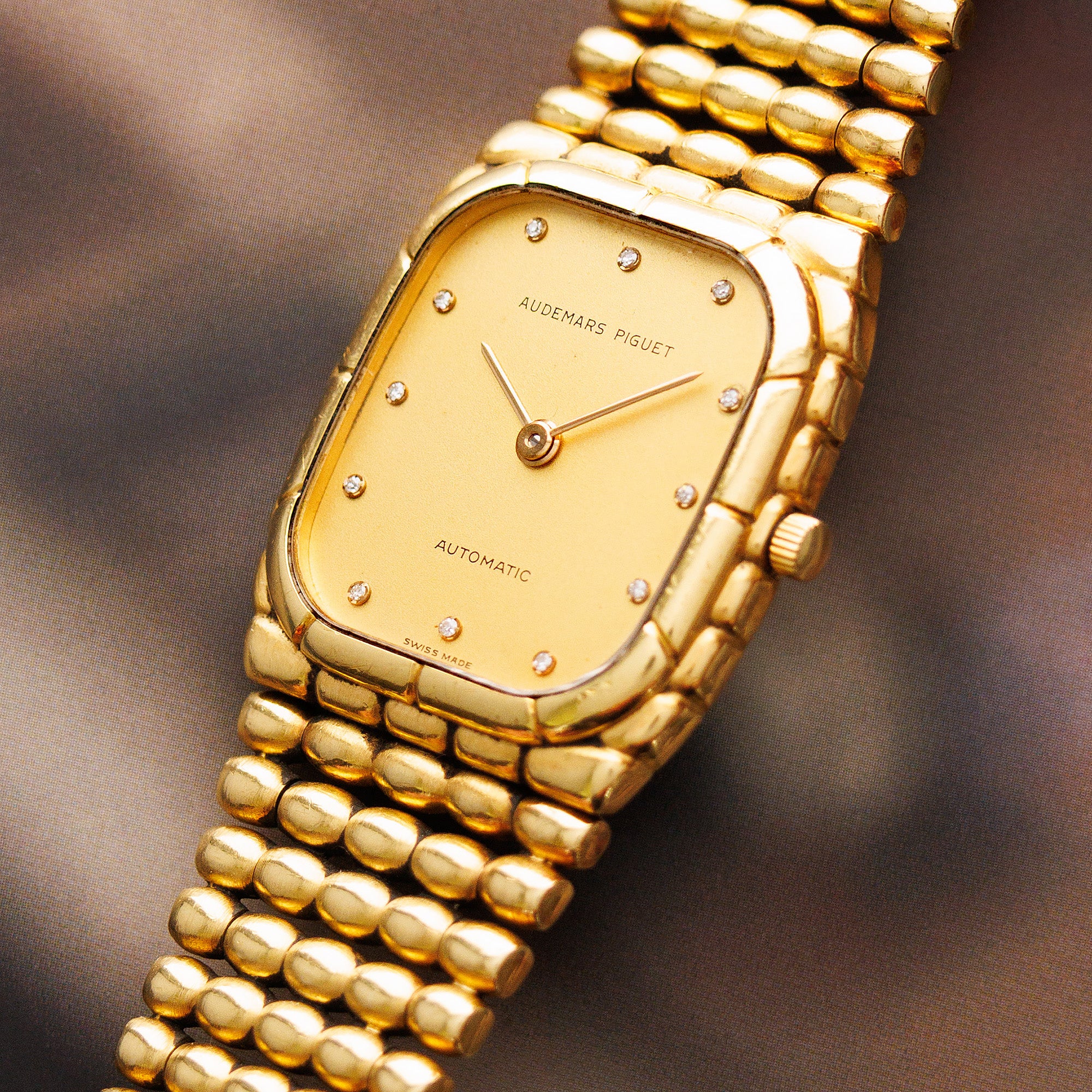 Audemars Piguet - Audemars Piguet Yellow Gold Automatic Bamboo Bullet Bracelet Watch - The Keystone Watches