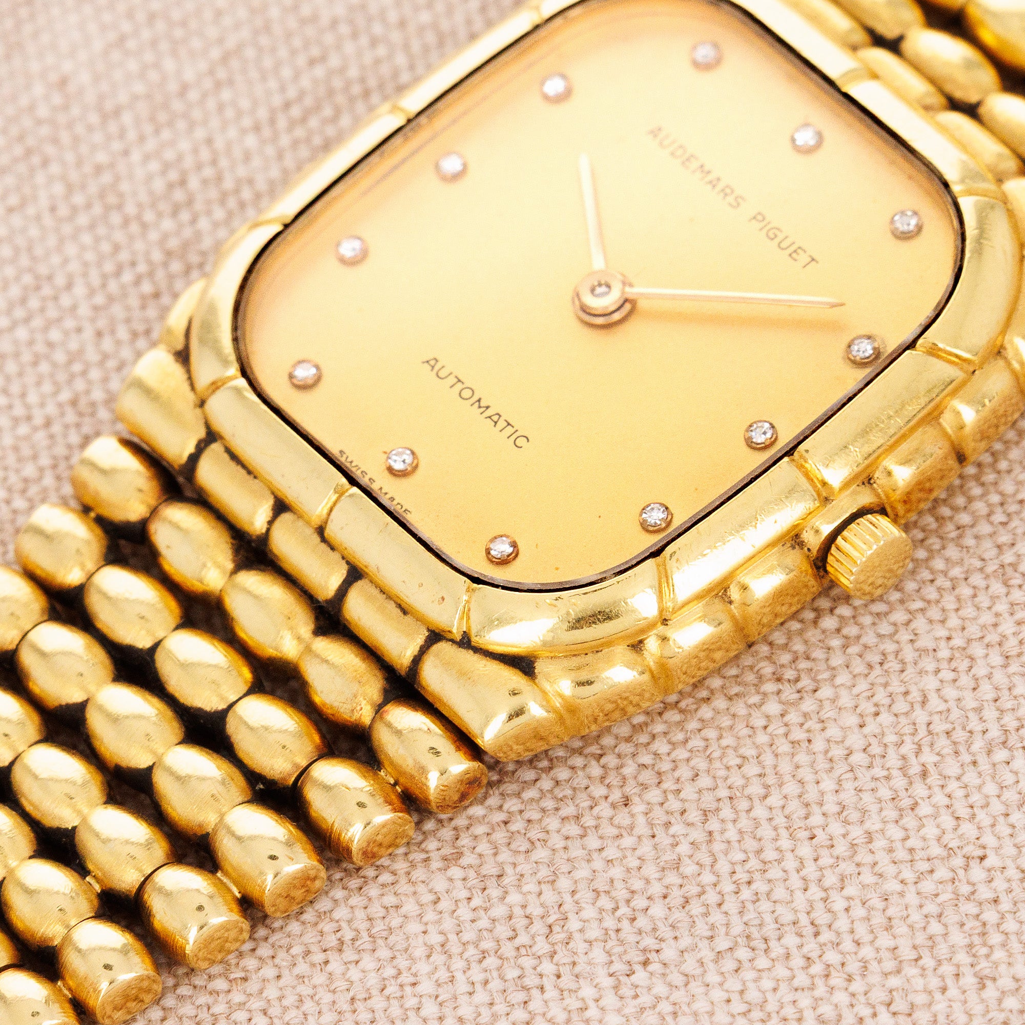 Audemars Piguet - Audemars Piguet Yellow Gold Automatic Bamboo Bullet Bracelet Watch - The Keystone Watches