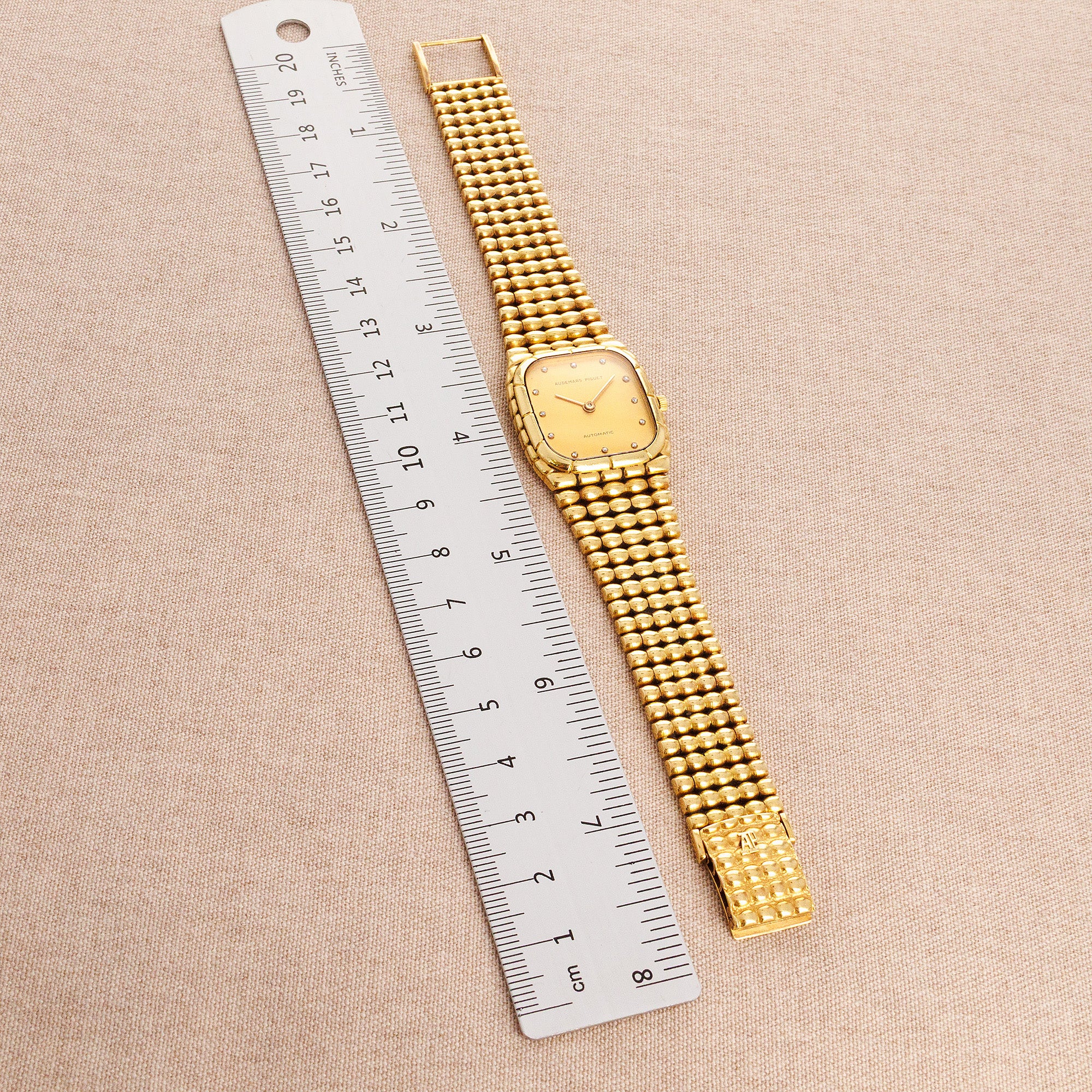Audemars Piguet Yellow Gold Automatic Bamboo Bullet Bracelet Watch