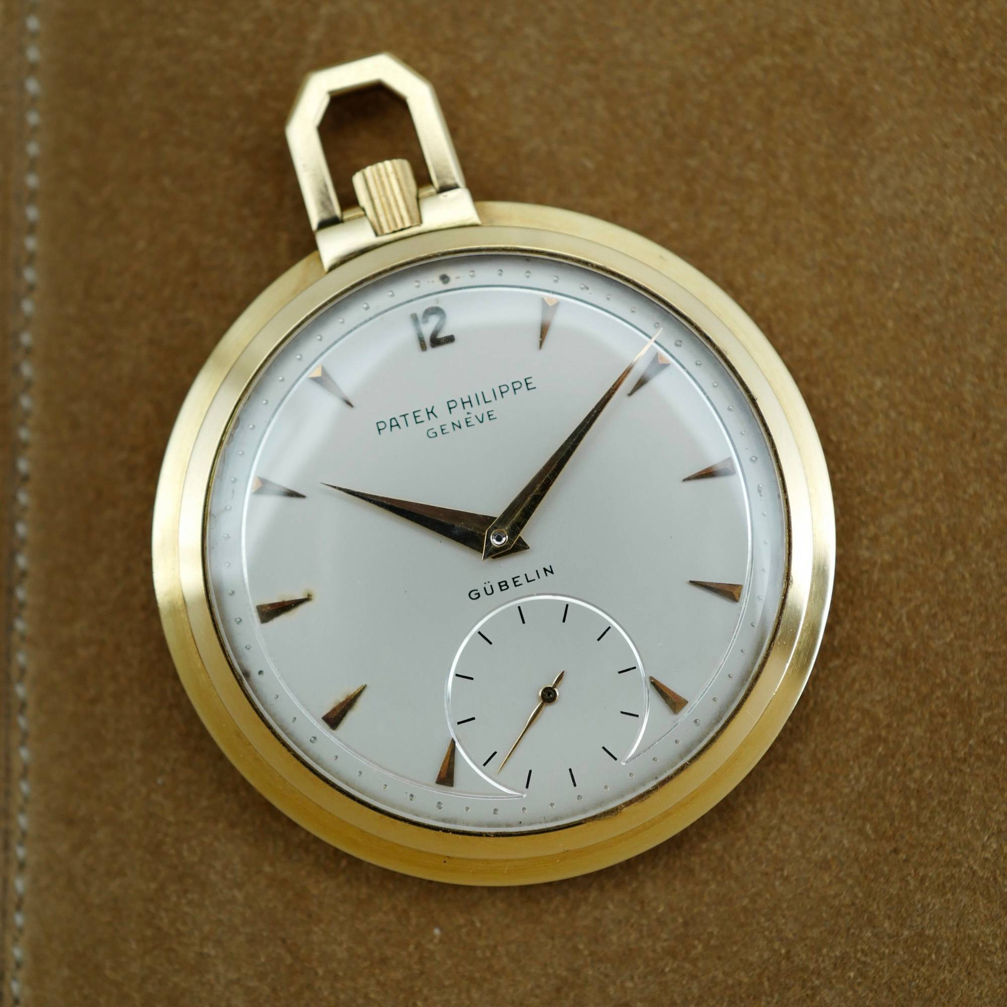 Patek Philippe Yellow Gold Pocket Watch Ref 770 Retailed by Gubelin