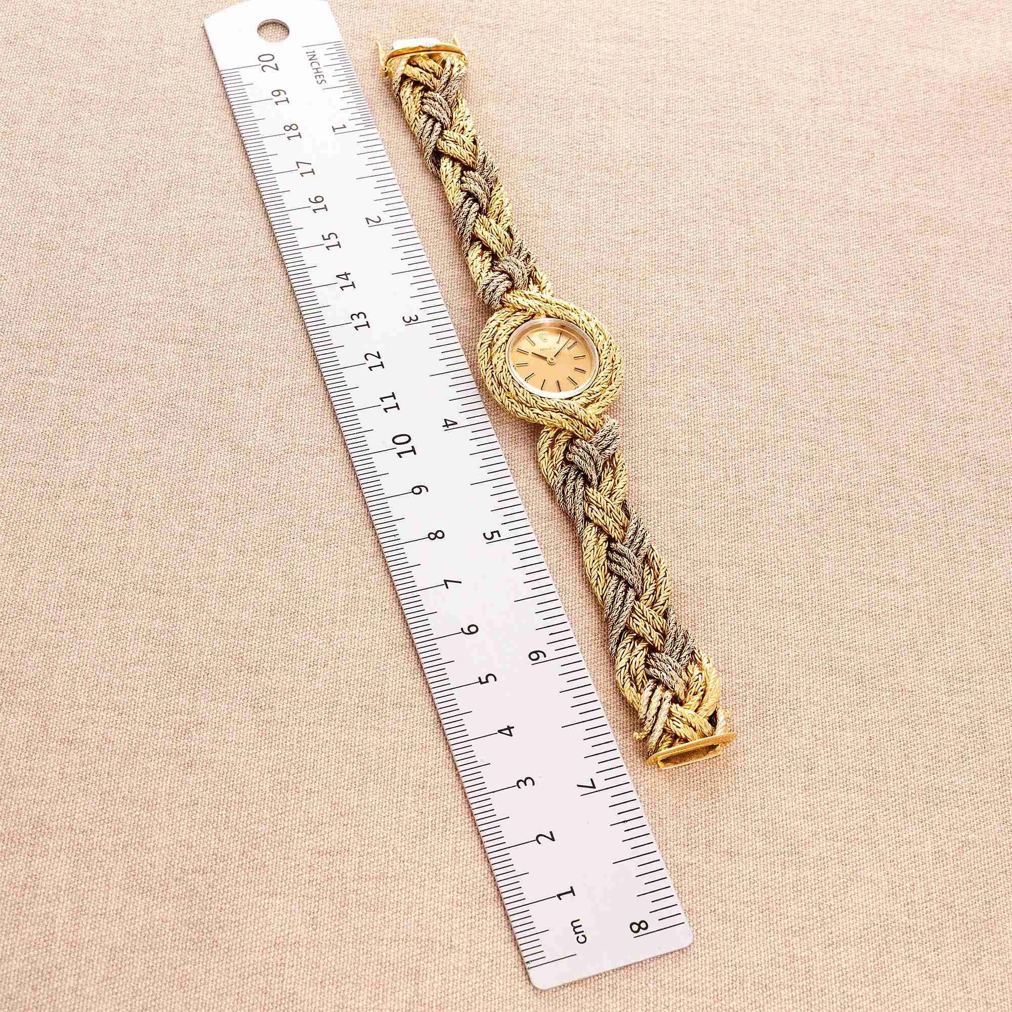 Rolex Yellow & White Gold Braided Bracelet Watch