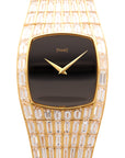 Piaget Yellow Gold Baguette Diamond Onyx Galaxy Watch Ref. 74912