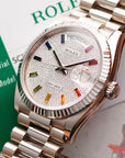 Rolex - Rolex White Gold Day Date Ref. 128239 with Rainbow Markers - The Keystone Watches