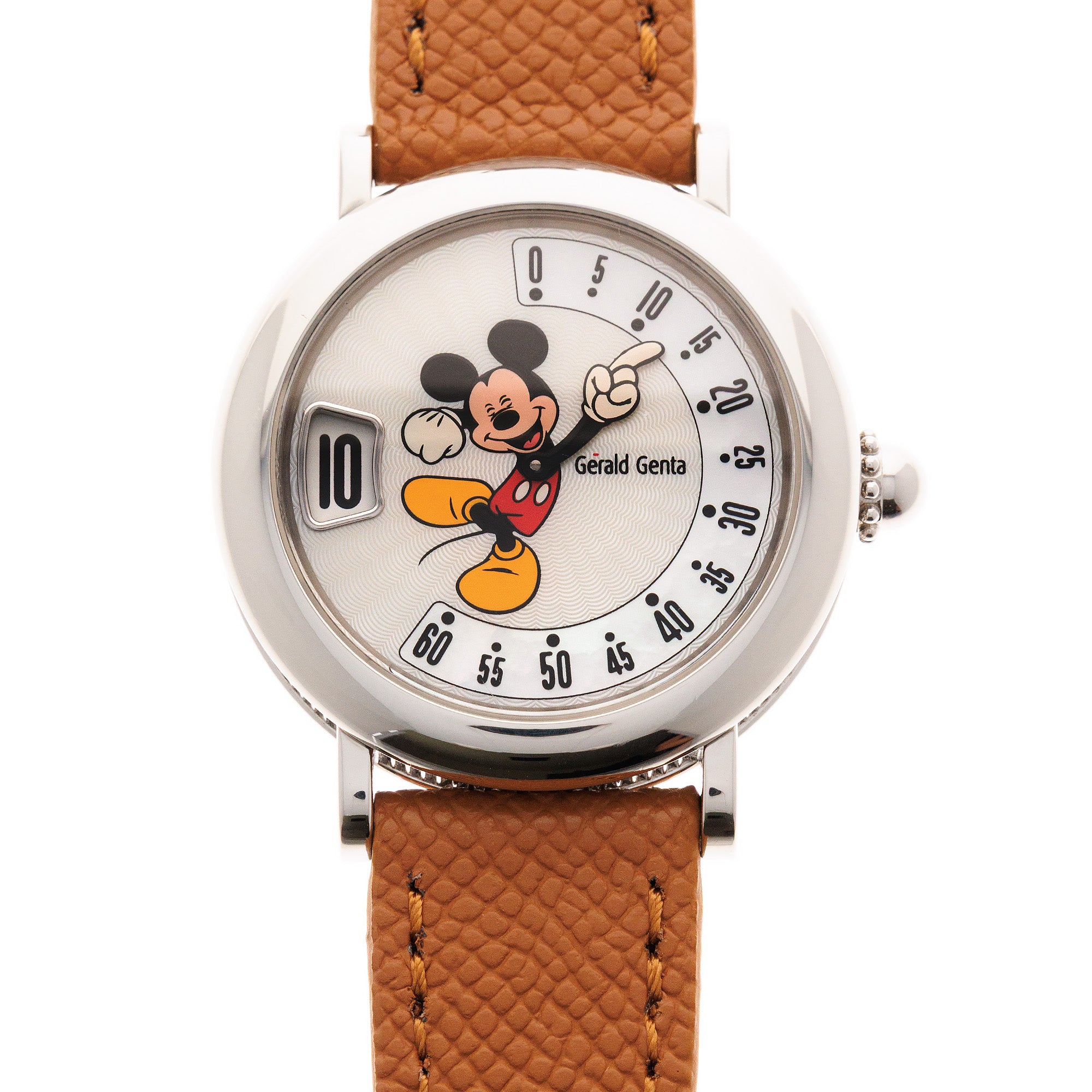 Gerald Genta - Gerald Genta Steel Mickey Mouse Fantasy Retro M.10 with Guilloche MOP Dial - The Keystone Watches