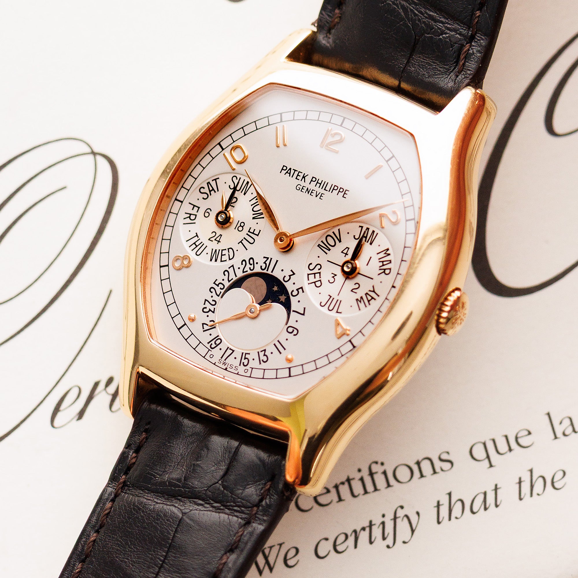 Patek Philippe Rose Gold Perpetual Calendar Watch Ref. 5040