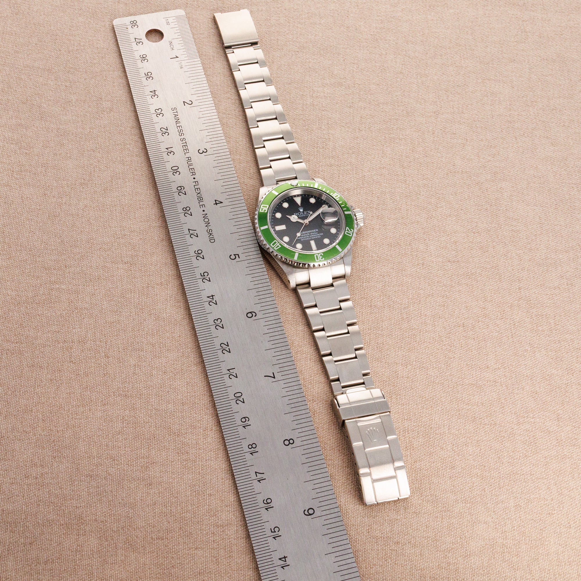 Rolex Steel Flat 4 Kermit Submariner Ref. 16610LV