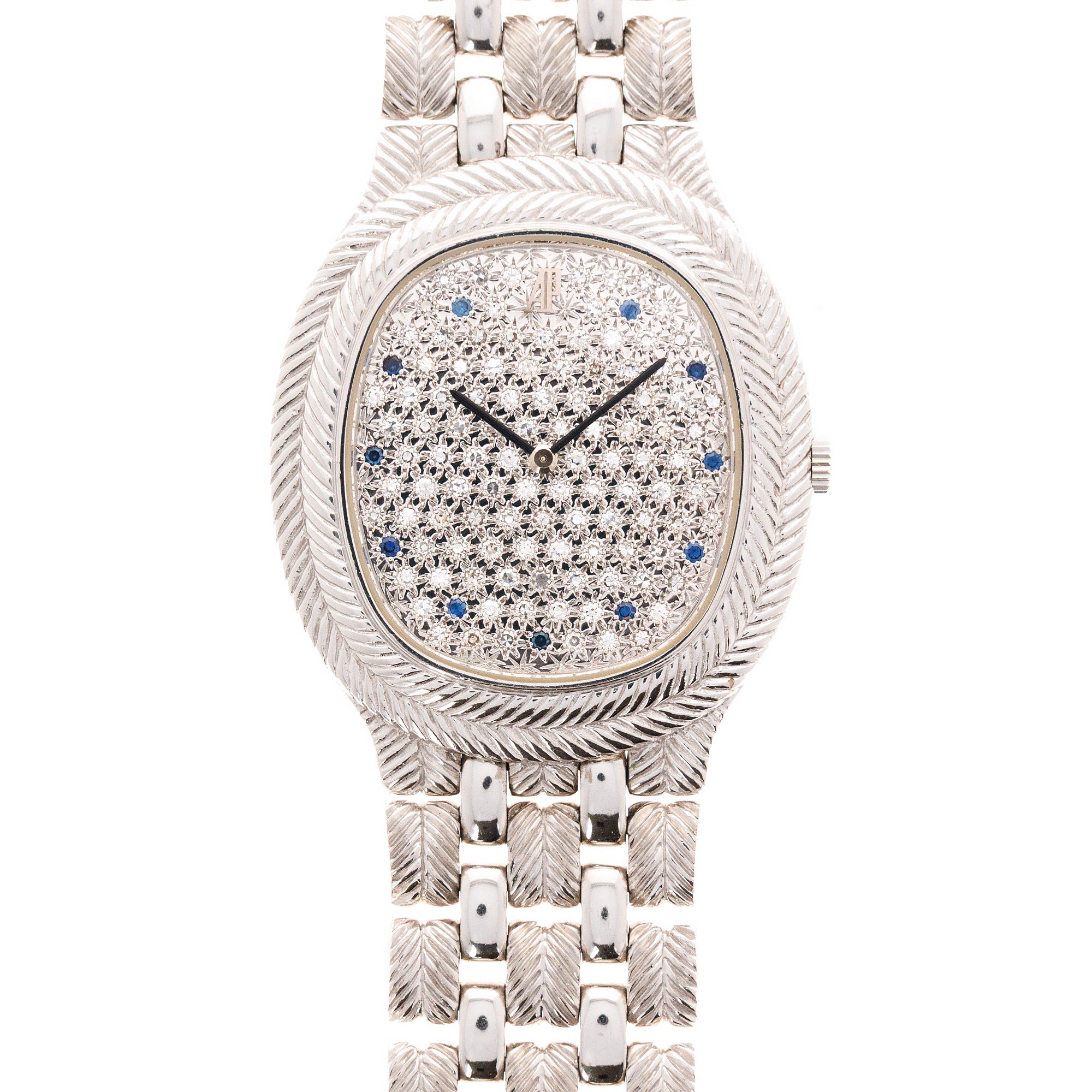 Audemars Piguet - Audemars Piguet White Gold Vinage Ellipse with Pave and Sapphire Dial Ref. 56455BC - The Keystone Watches