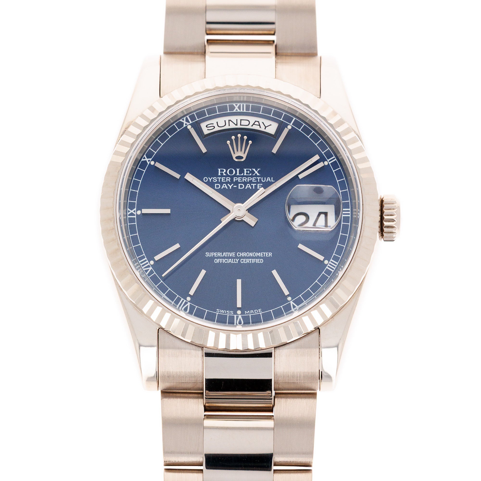 Rolex - Rolex White Gold Day Date Ref. 118239 in Like New Condition - The Keystone Watches