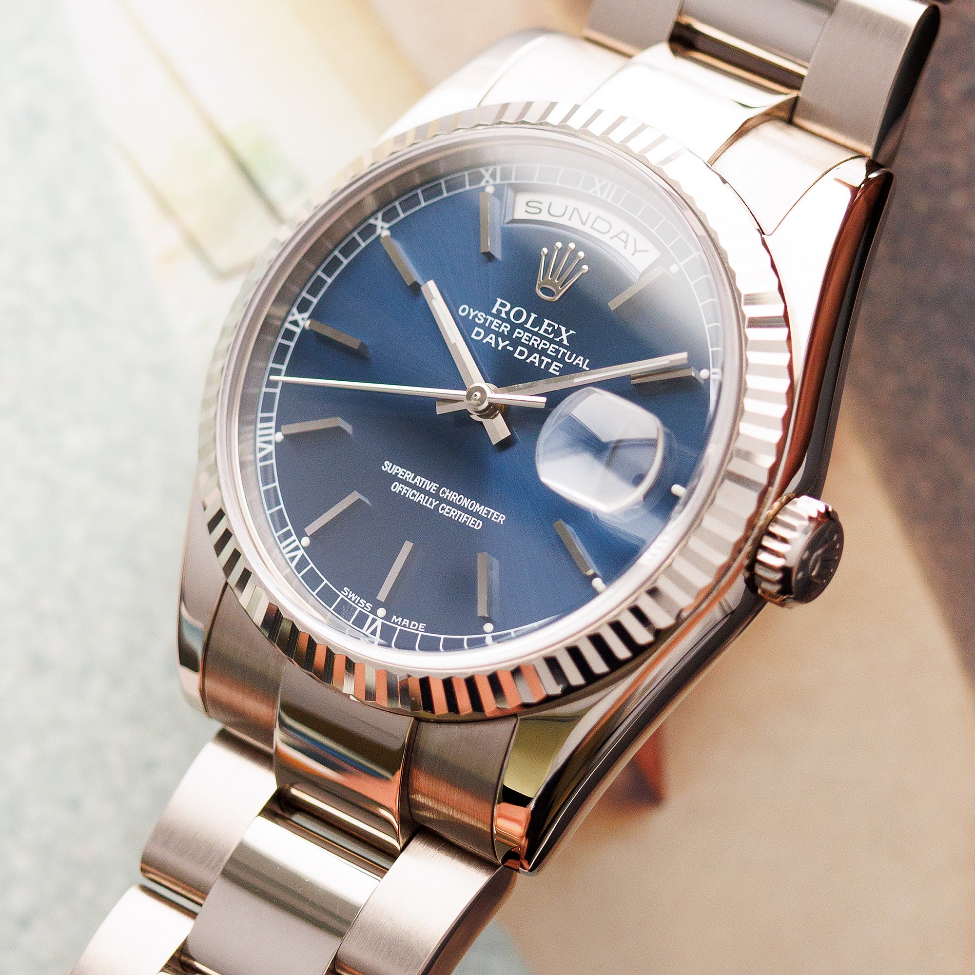 Rolex - Rolex White Gold Day Date Ref. 118239 in Like New Condition - The Keystone Watches