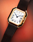 Cartier - Cartier Yellow Gold Ceinture Onyx & Diamond Watch - The Keystone Watches