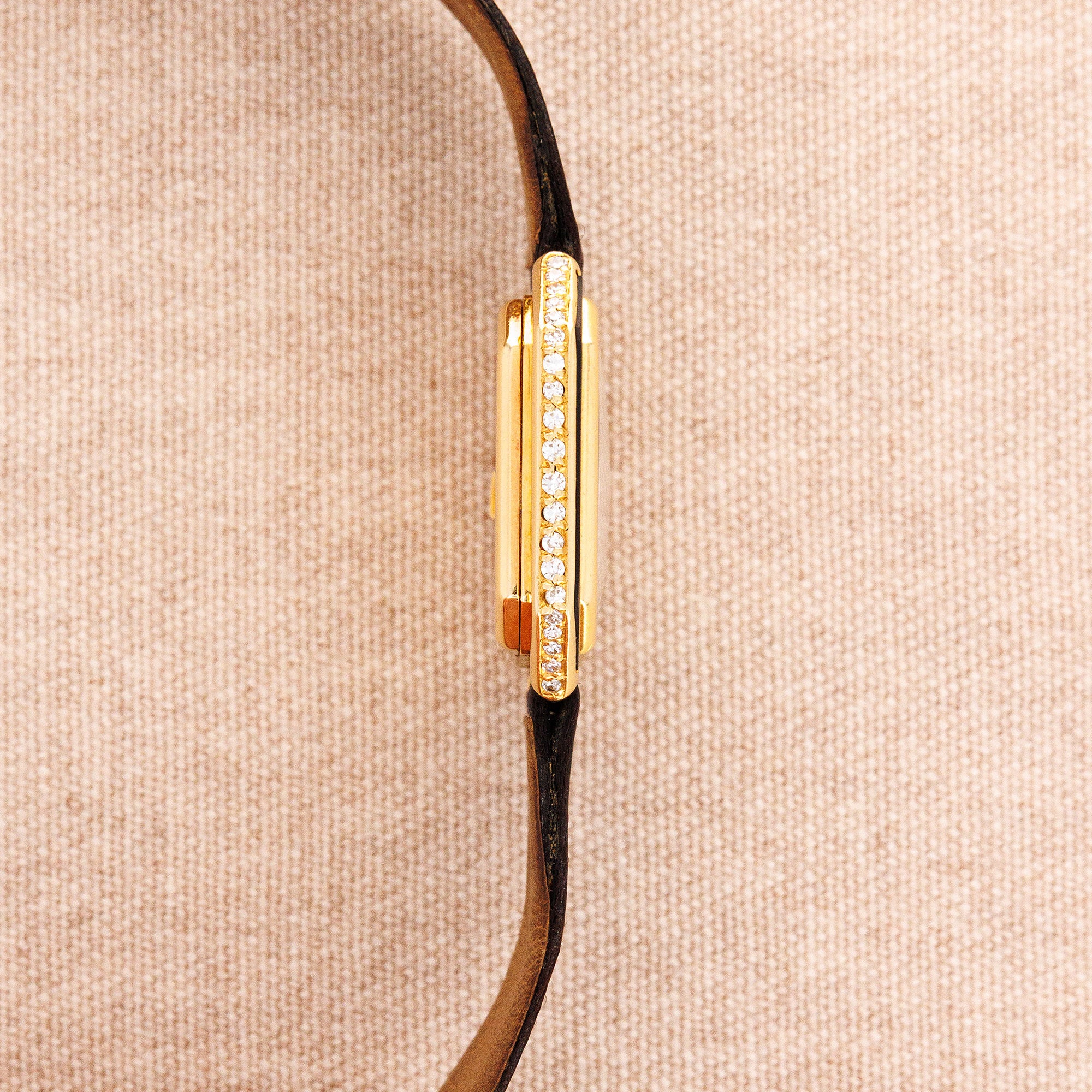 Cartier - Cartier Yellow Gold Ceinture Onyx & Diamond Watch - The Keystone Watches