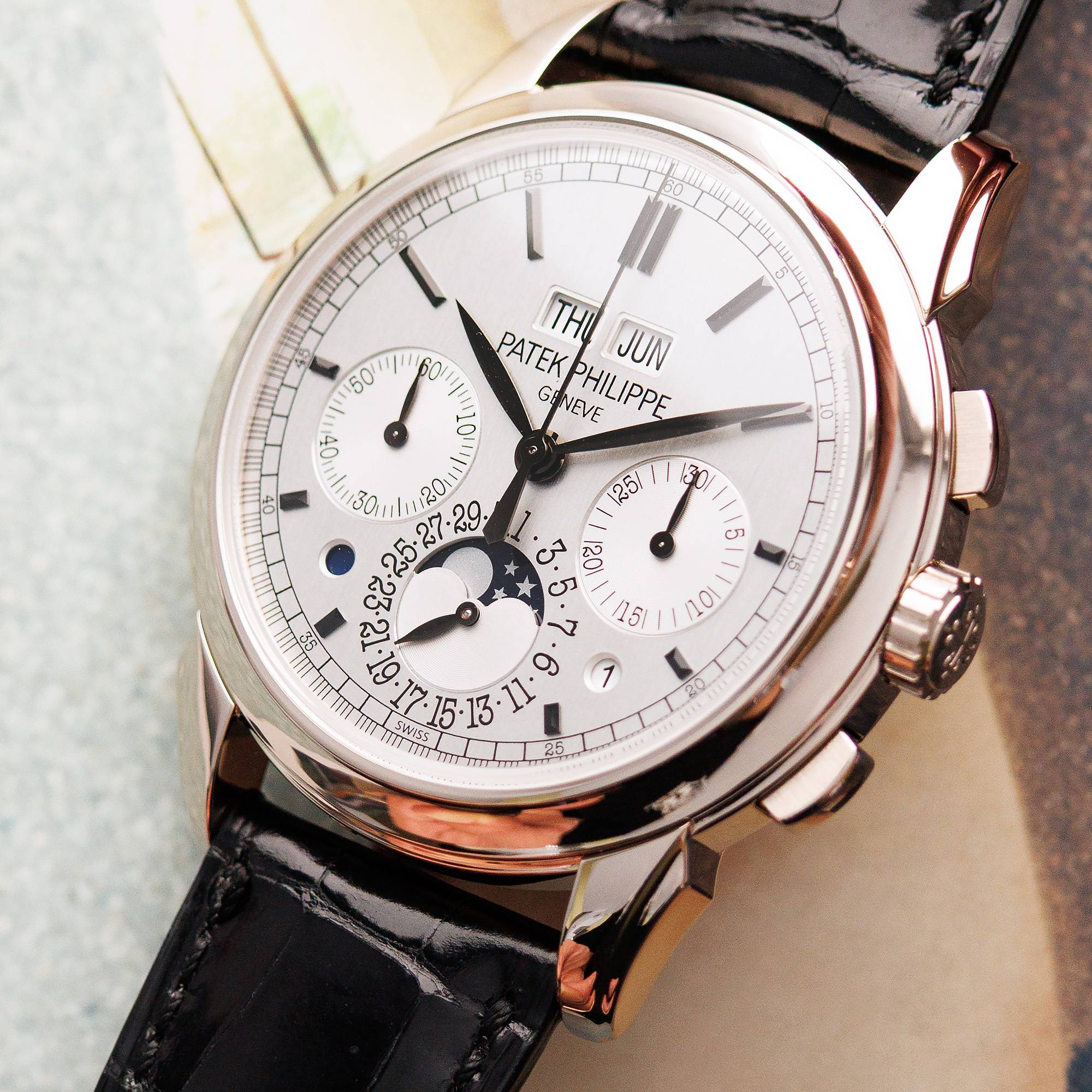 Patek Philippe - Patek Philippe White Gold Perpetual Calendar Chronograph Ref. 5270G - The Keystone Watches