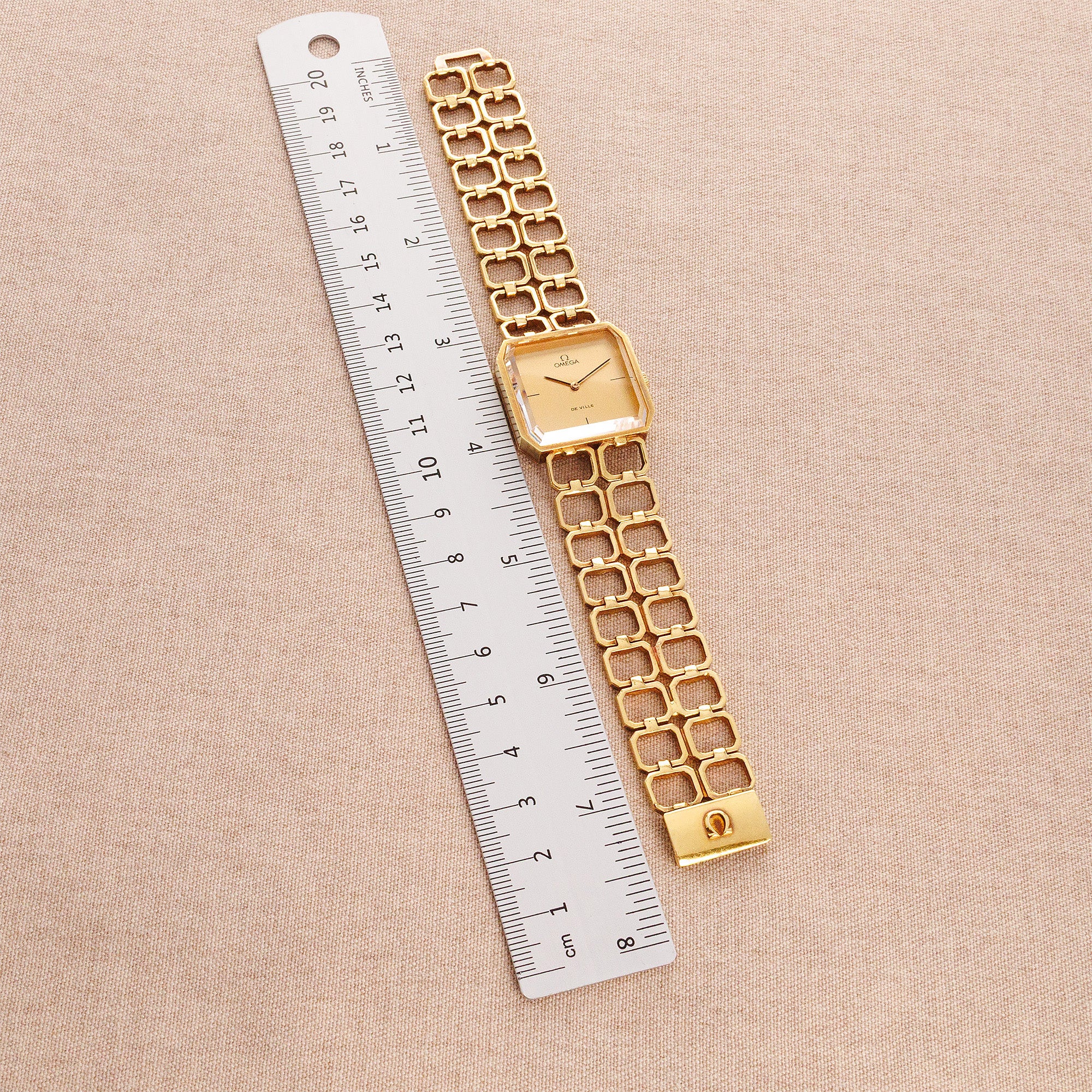 Omega Yellow Gold Vintage De Ville Bracelet Watch