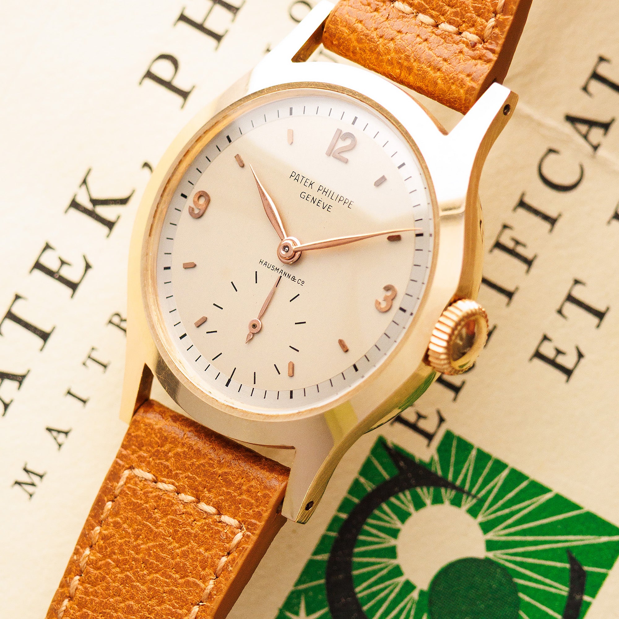 Patek Philippe 565 Retailed by Hausmann & Co. with Original Certificate from 1953