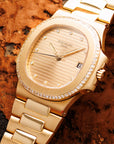 Patek Philippe - Patek Philippe Yellow Gold Nautilus Diamond Watch Ref. 3800 - The Keystone Watches