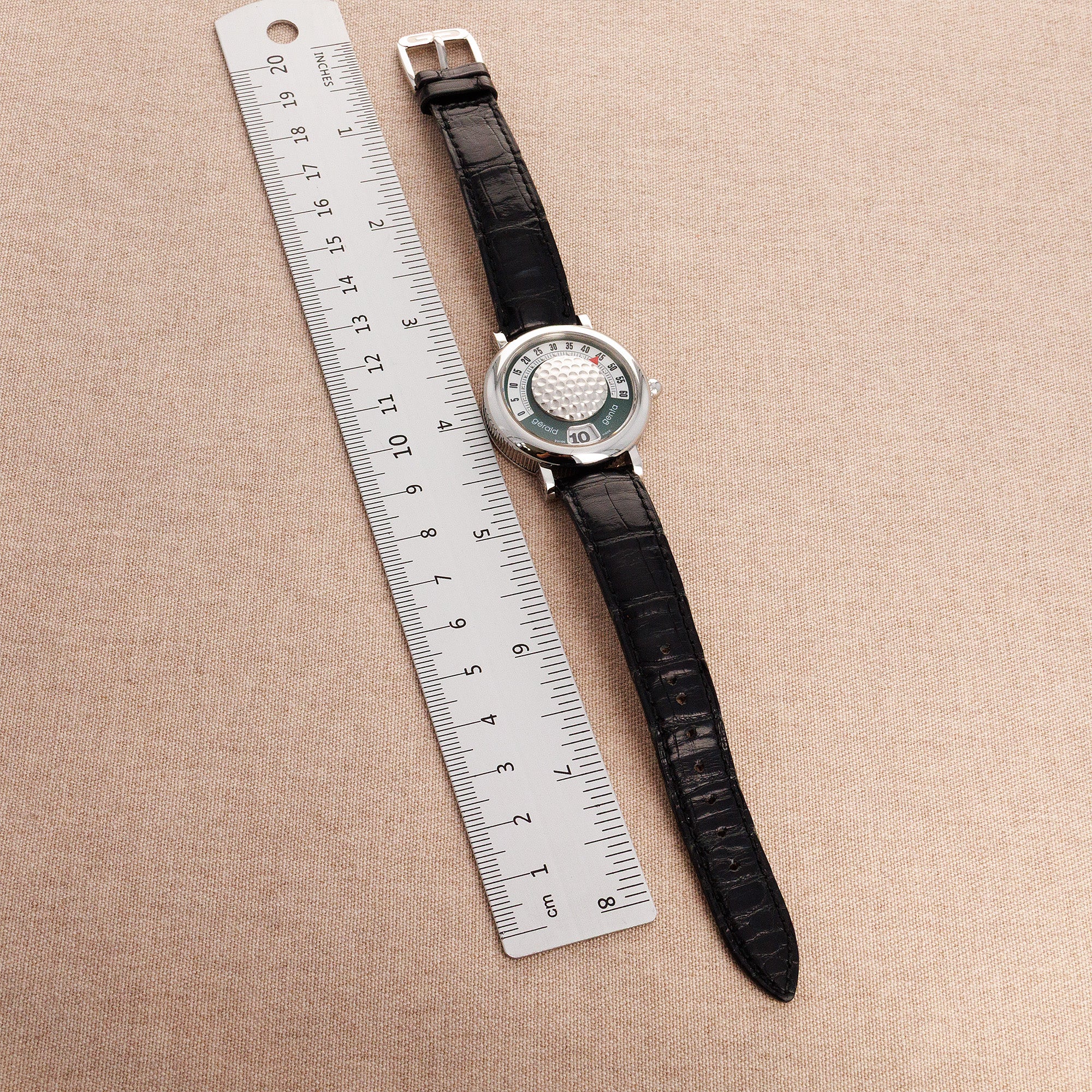 Gerald Genta Steel Retro Ref. G3636 Golf Ball and MOP Watch