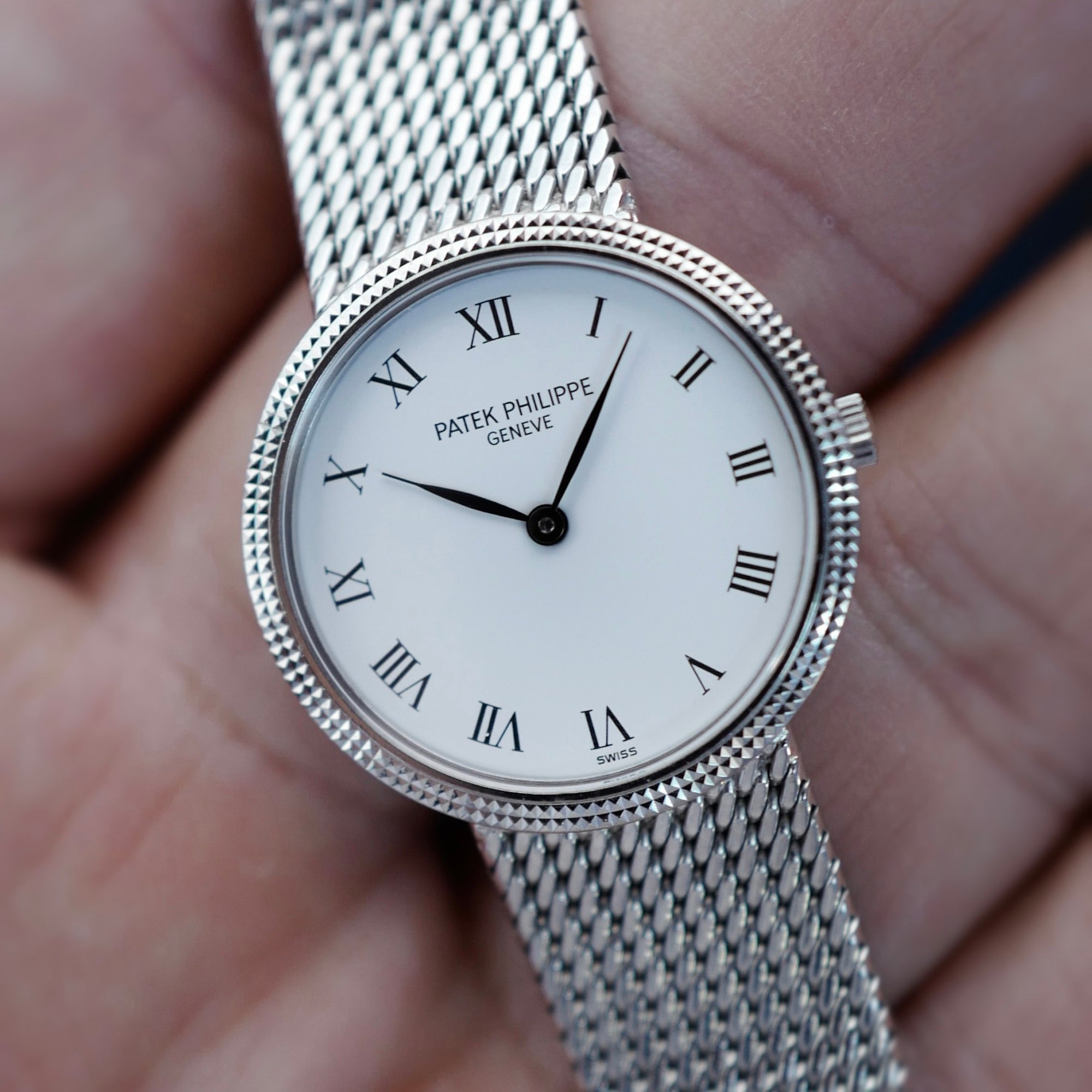 Patek Philippe White Gold Calatrava Watch Ref. 4189 (New Arrival)