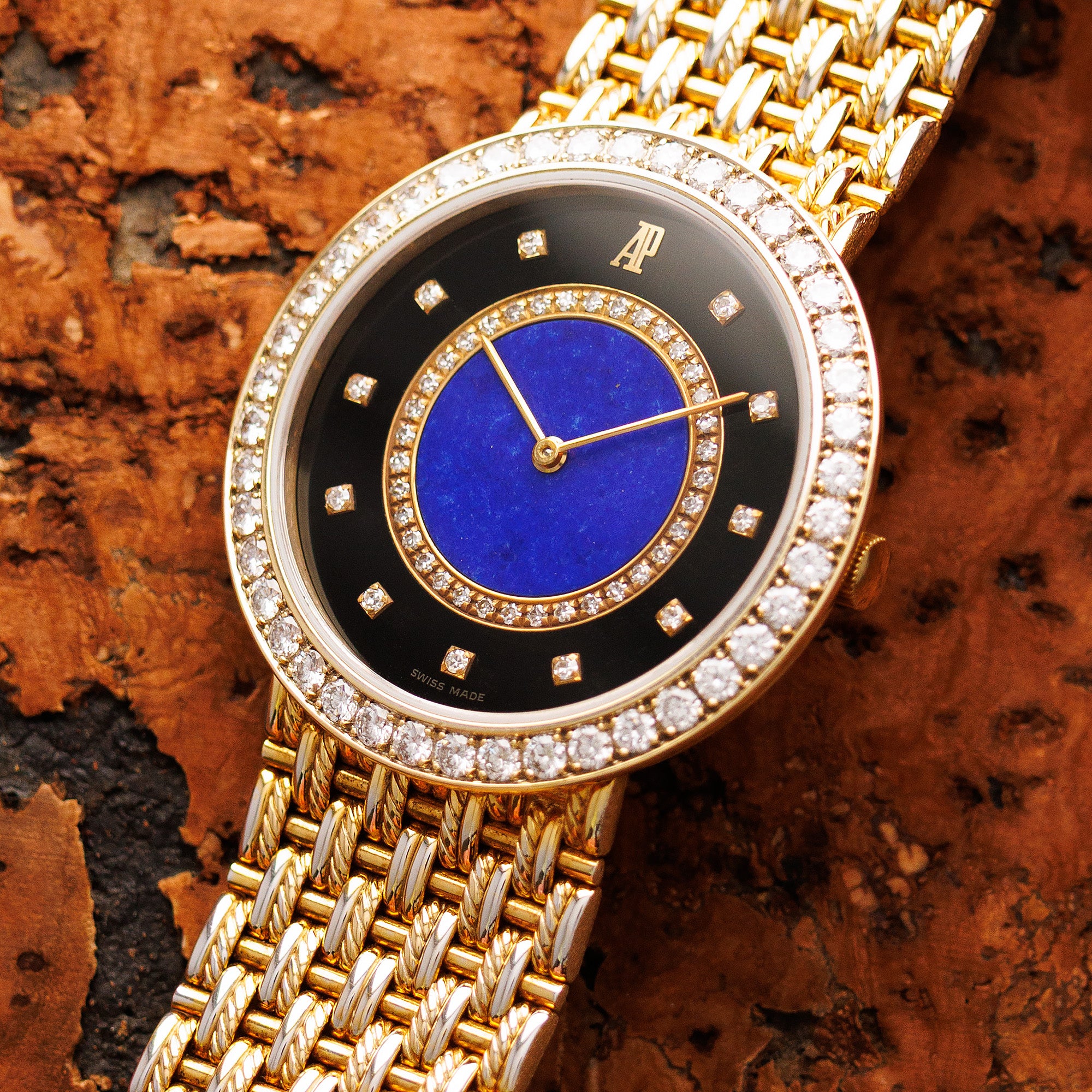 Audemars Piguet Yellow Gold Onyx & Lapis Ref. 14743