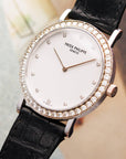 Patek Philippe White Gold Calatrava Ref. 5006 with Factory Dialmonds
