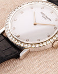 Patek Philippe White Gold Calatrava Ref. 5006 with Factory Dialmonds