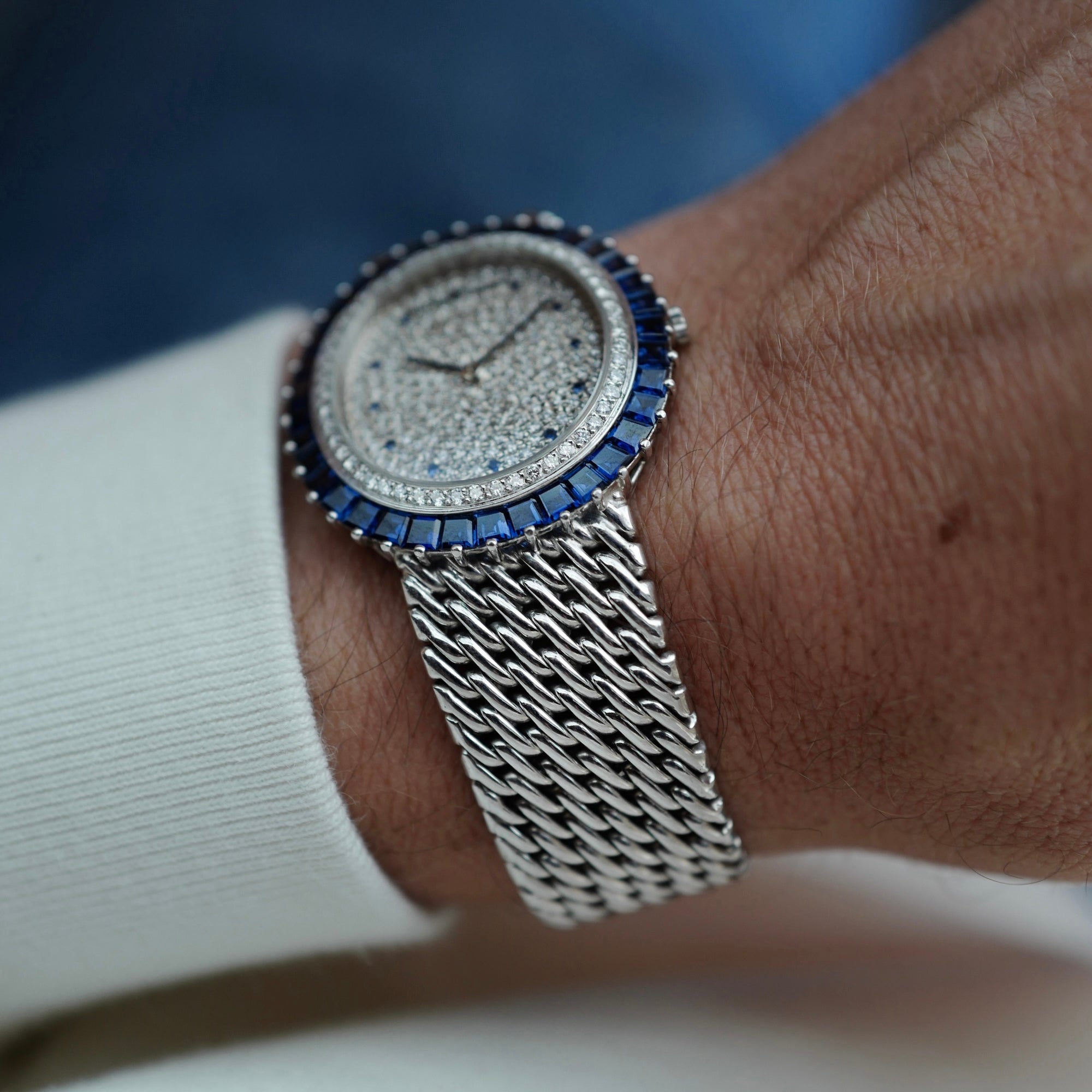 Audemars Piguet White Gold Diamond & Sapphire Watch Ref. 14781 with Original Warranty (New Arrival)