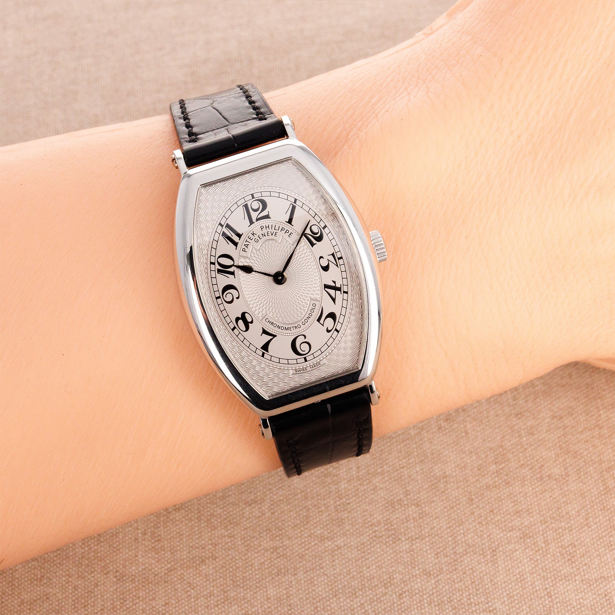 Patek Philippe Platinum Gondolo Watch Ref. 5098
