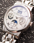 A. Lange & Sohne Platinum Langematic Perpetual Calendar Ref. 310.225 on Wellendorff Bracelet