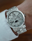 A. Lange & Sohne Platinum Langematic Perpetual Calendar Ref. 310.225 on Wellendorff Bracelet