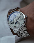A. Lange & Sohne Platinum Langematic Perpetual 310.225 on Wellendorff Bracelet