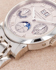 A. Lange & Sohne Platinum Langematic Perpetual Calendar Ref. 310.225 on Wellendorff Bracelet