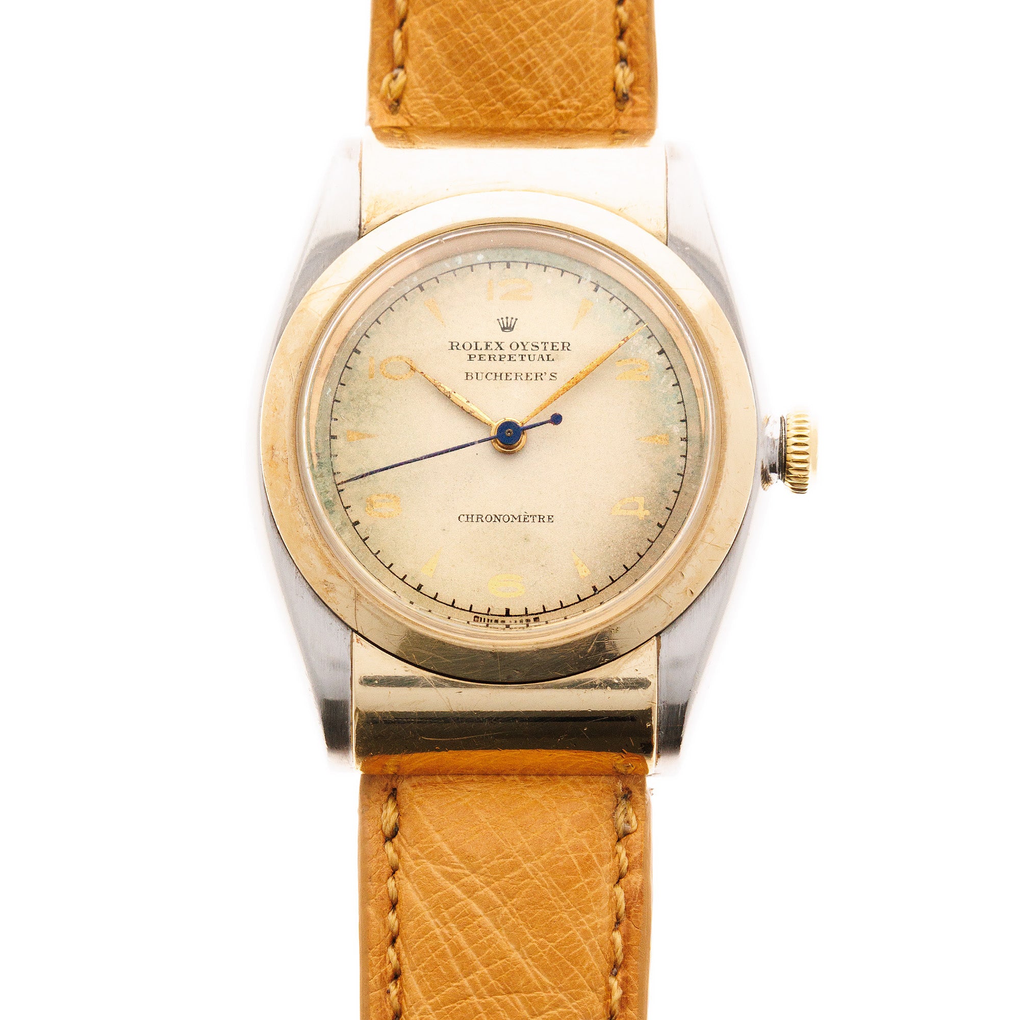 Rolex - Rolex Two-Tone Oyster Perpetual Hooded Bubbleback Ref. 3065, Retailed by Bucherers - The Keystone Watches