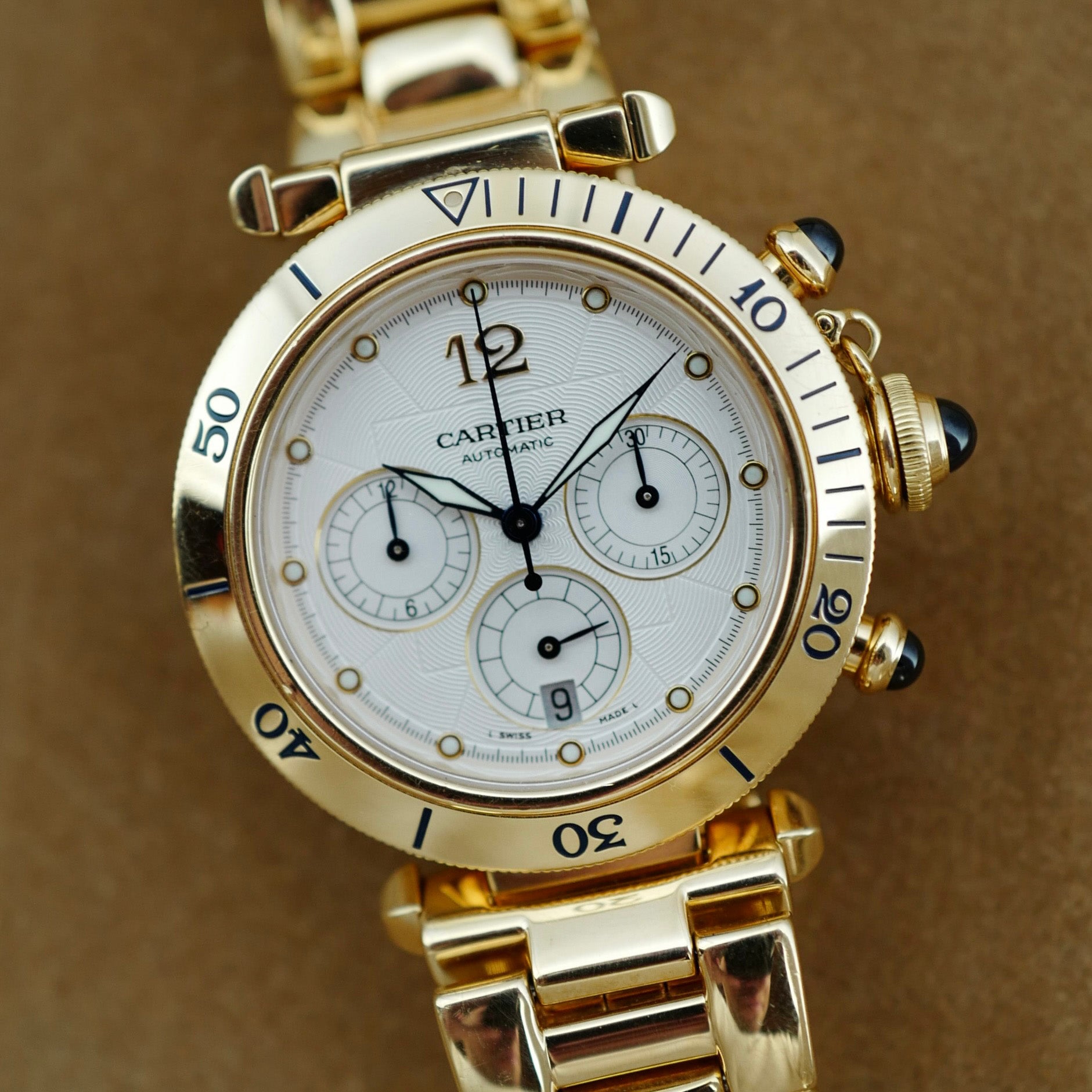 Cartier Yellow Gold Pasha Chronograph Ref. W3014051