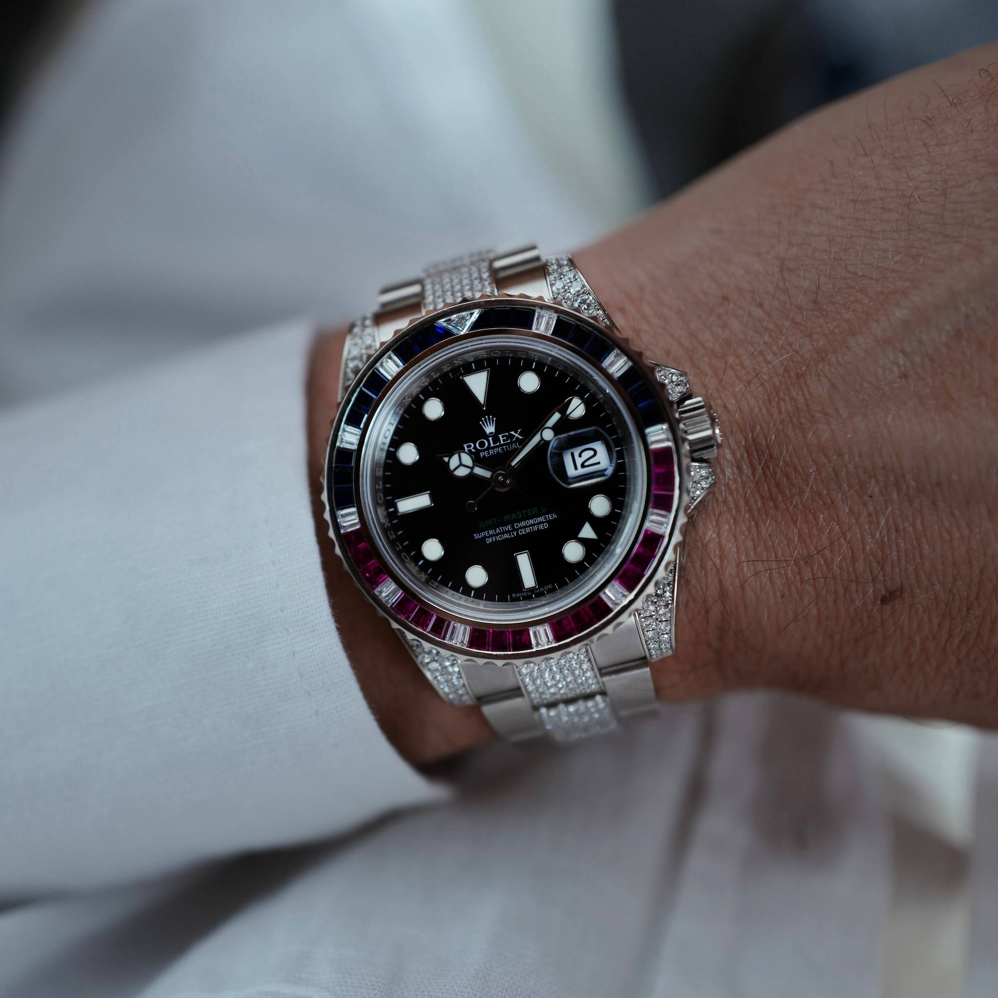 Rolex White Gold SARU GMT-Master II Watch Ref. 116759SARU