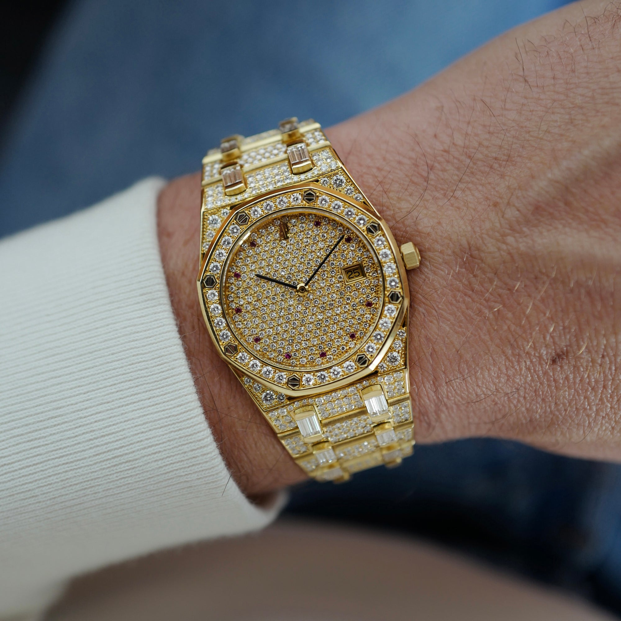 Audemars Piguet YG Royal Oak Factory Diamonds 56343BA Naked