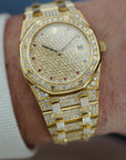 Audemars Piguet YG Royal Oak Factory Diamonds 56343BA Naked
