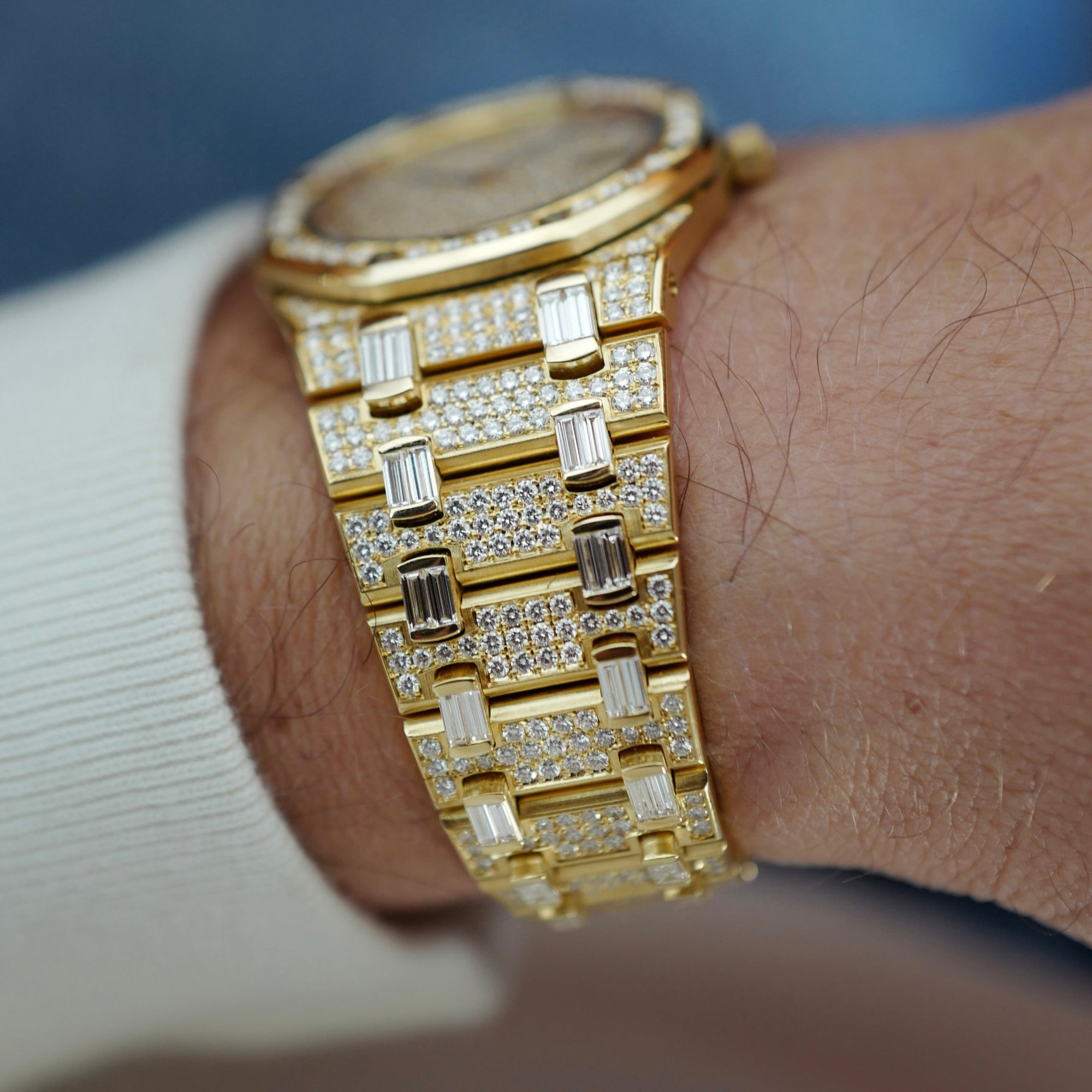 Audemars Piguet YG Royal Oak Factory Diamonds 56343BA Naked