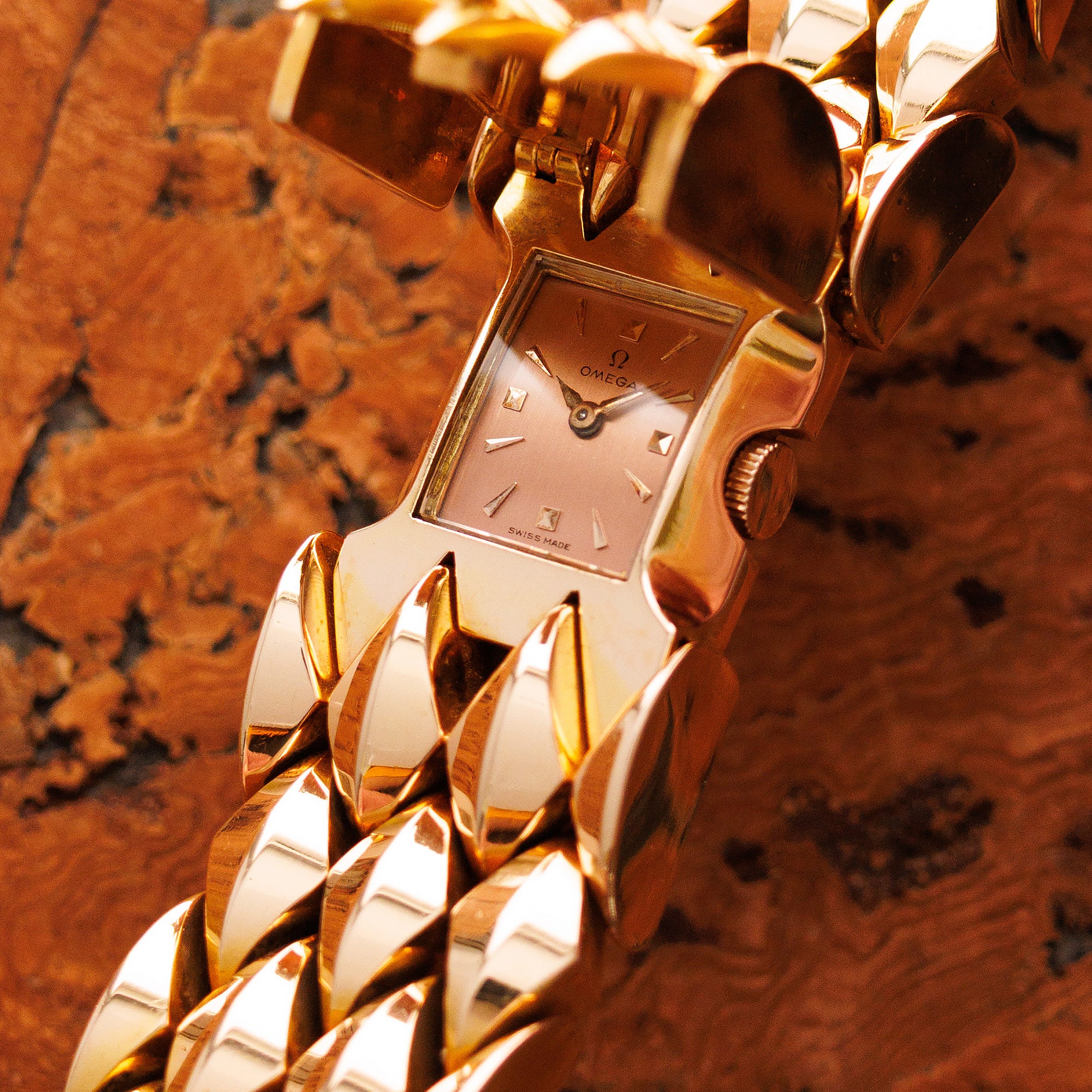 Omega - Omega Yellow Gold Bracelet Cover Watch - The Keystone Watches