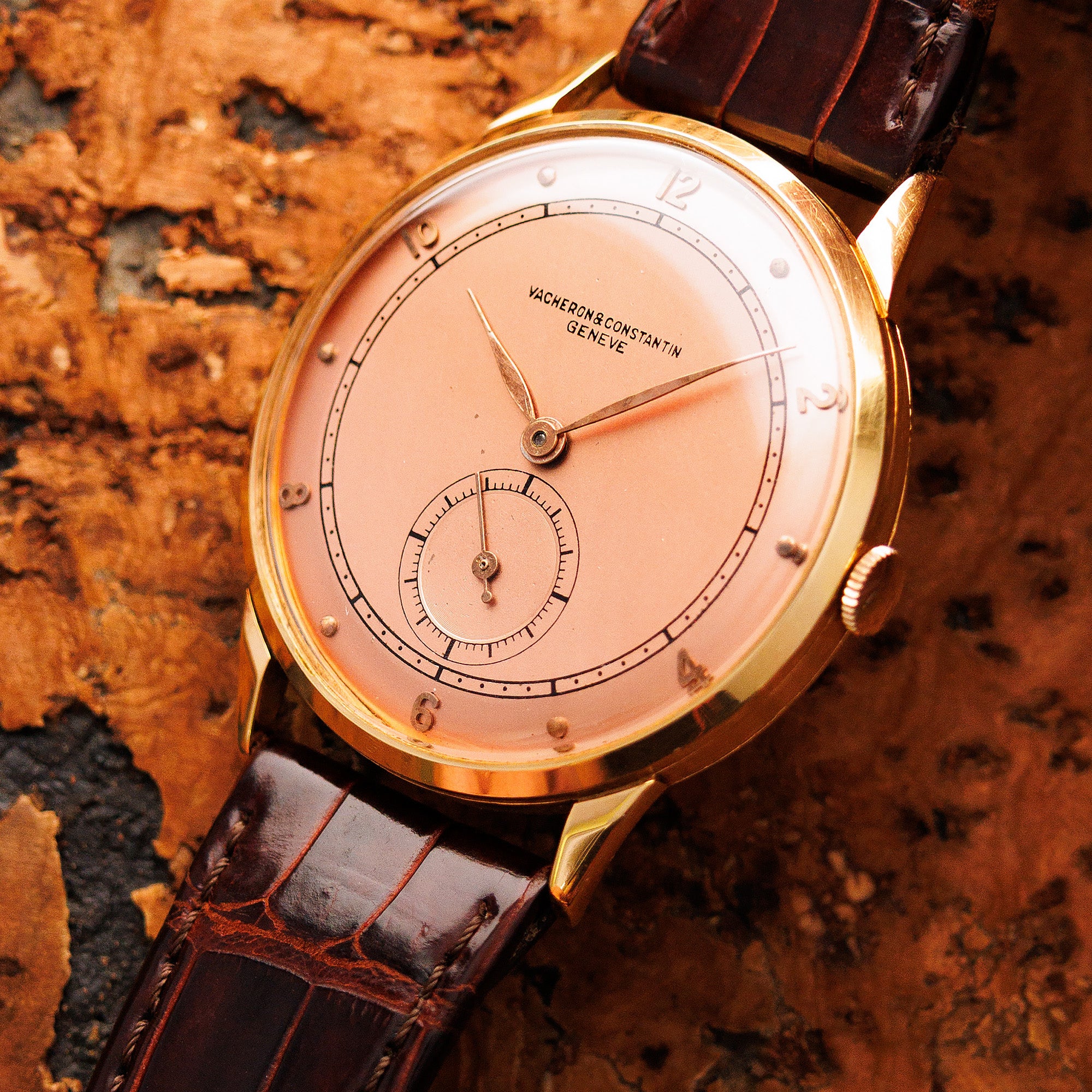 Vacheron Constantin Rose Gold Watch with Pink Dial