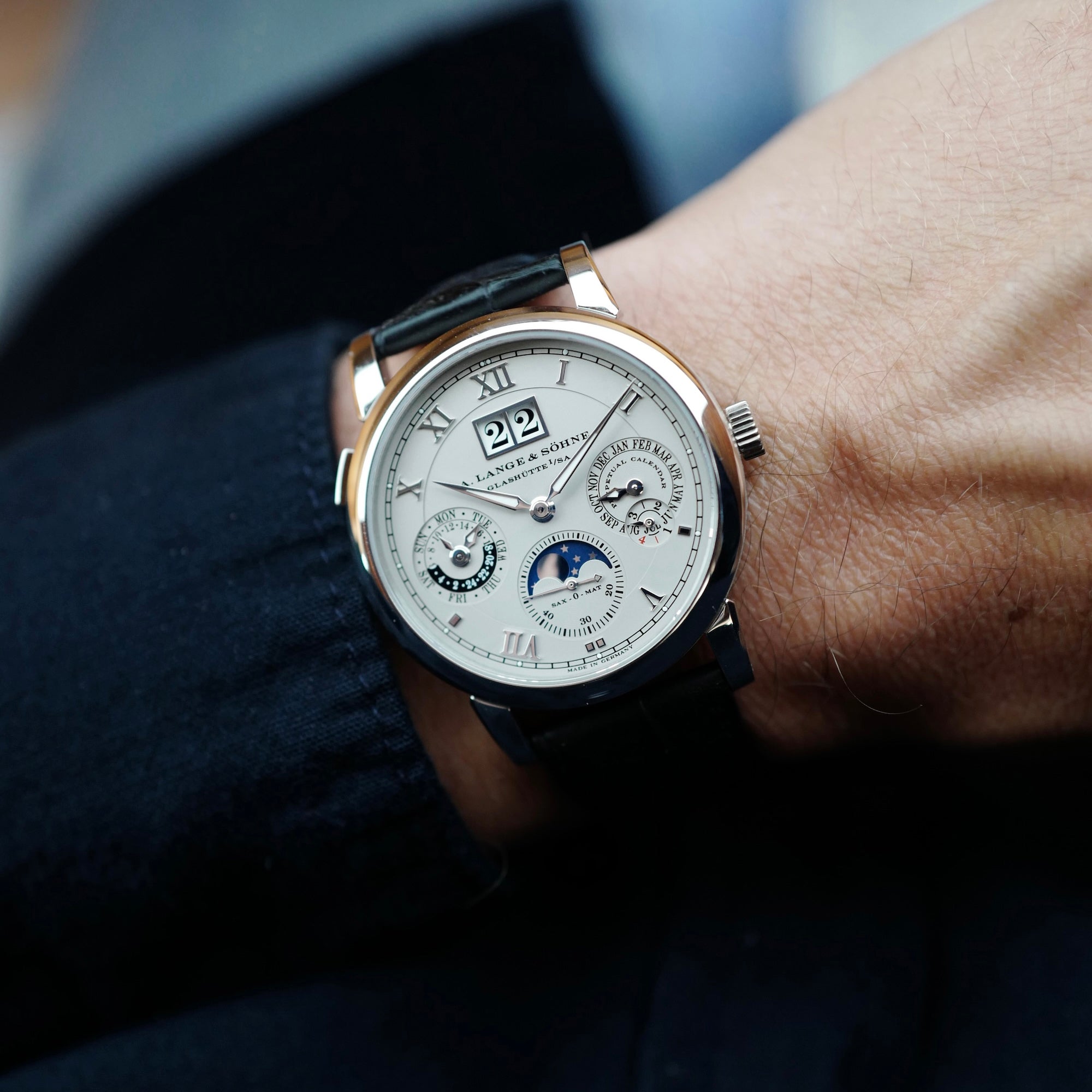 A. Lange & Sohne Platinum Langematik Perpetual Calendar Ref. 310.025