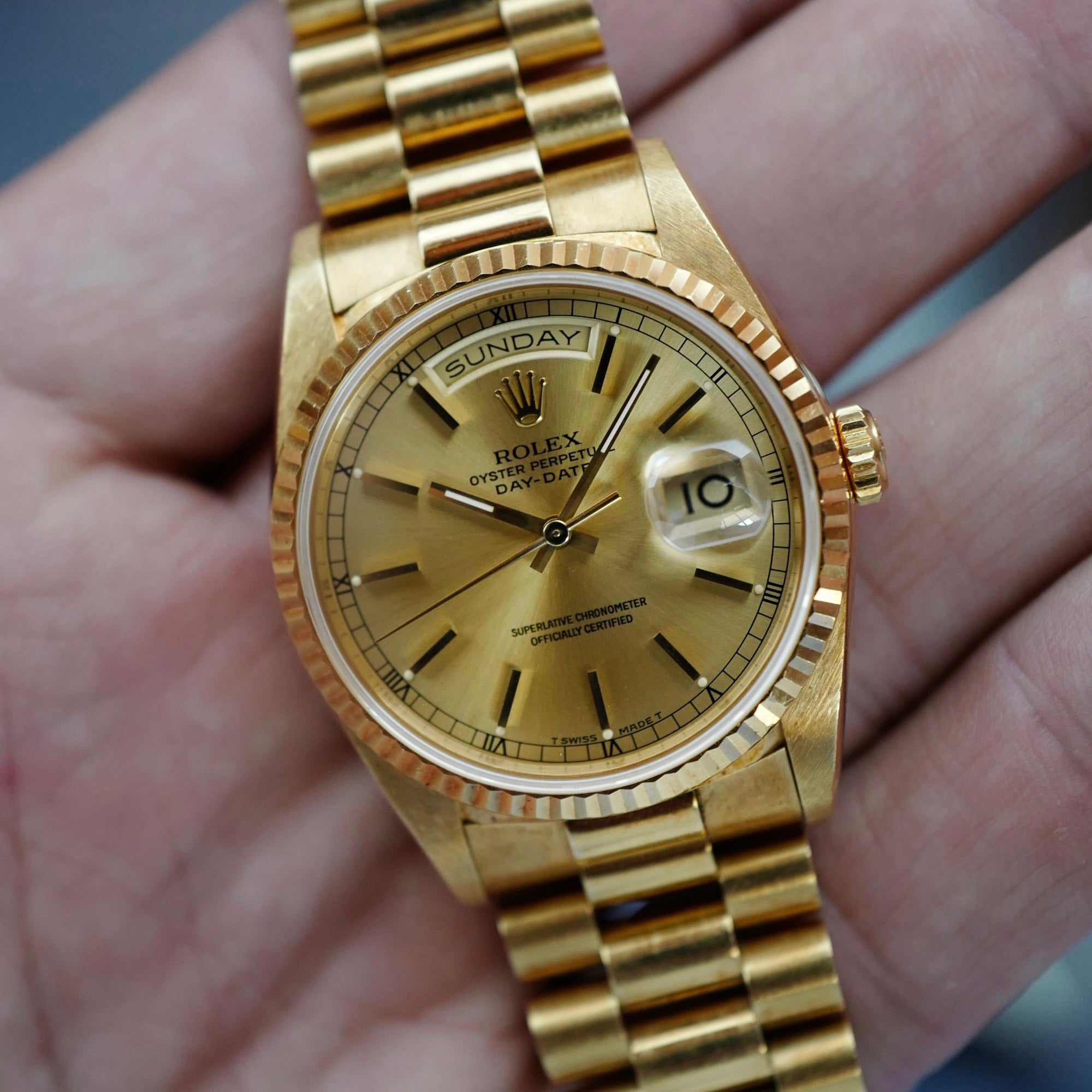 Rolex Yellow Gold Day-Date Ref. 18238 with L Serial in Nice Condition (New Arrival)