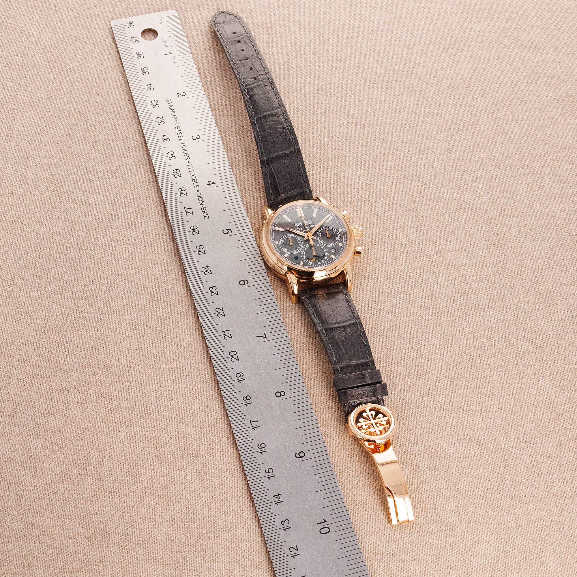 Patek Philippe Rose Gold Split Seconds Perpetual Calendar Chronograph Ref. 5204R