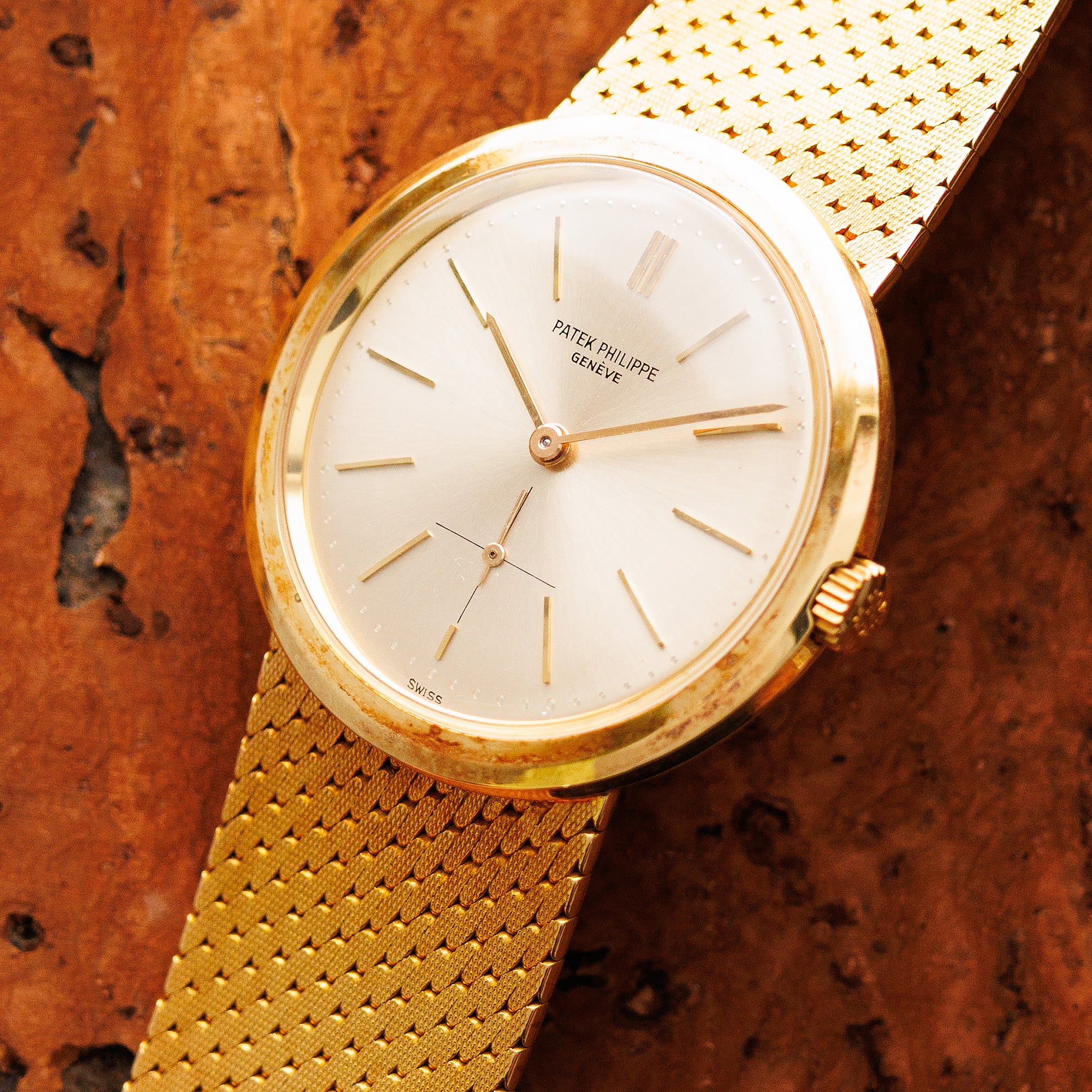 Patek Philippe Yellow Gold Calatrava Ref. 3440 on Gey Freres Band
